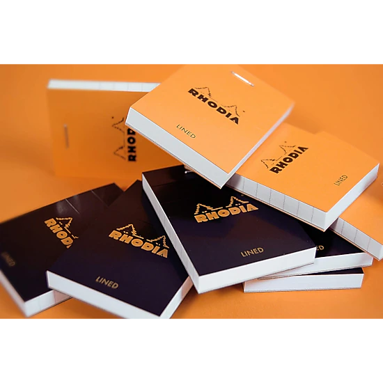 Rhodia Staplebound Notepad - Graph 80 Sheets - 3 x 4 - Black Cover