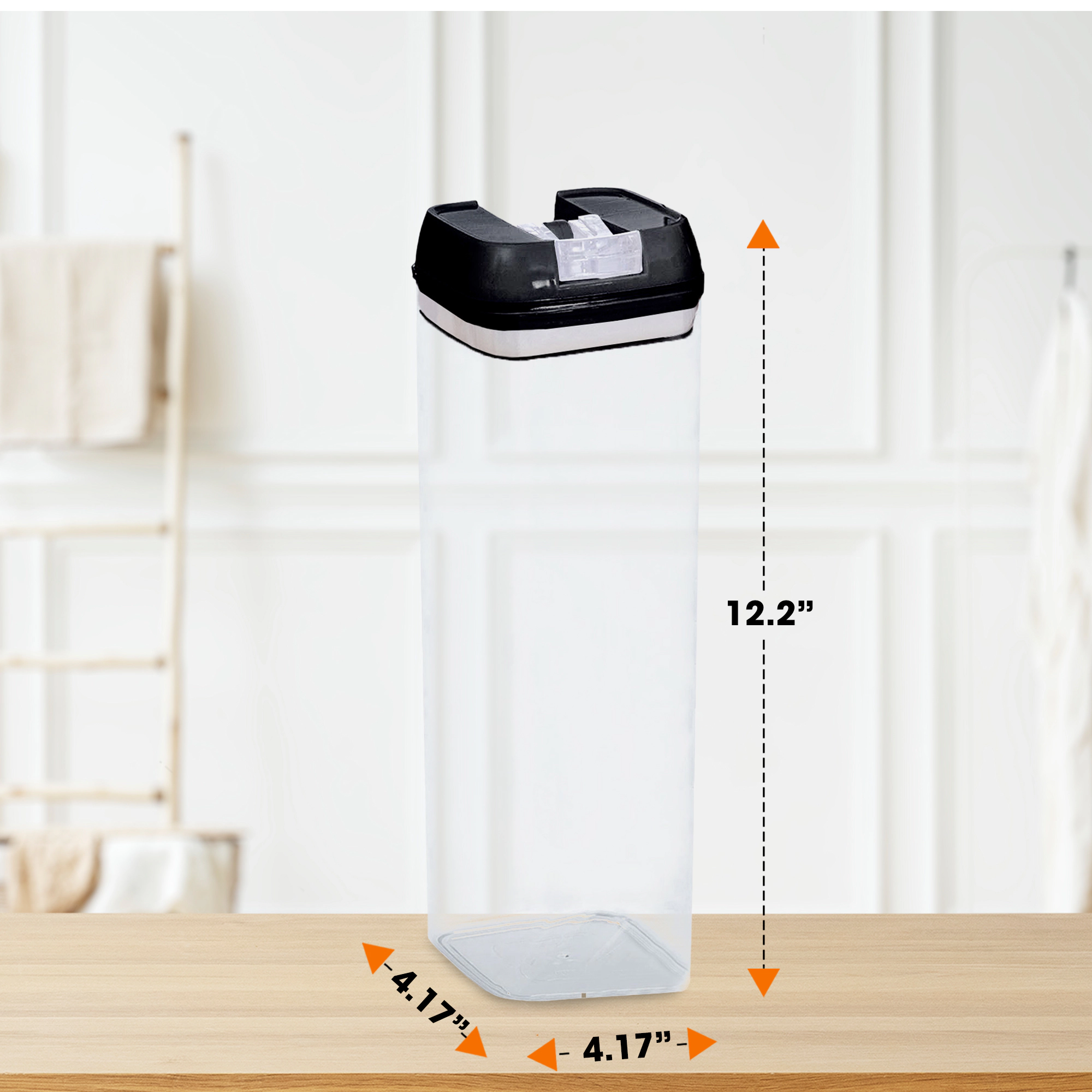 Cheer Collection 1.9-Liter Airtight Pantry Food Storage Containers with Labels