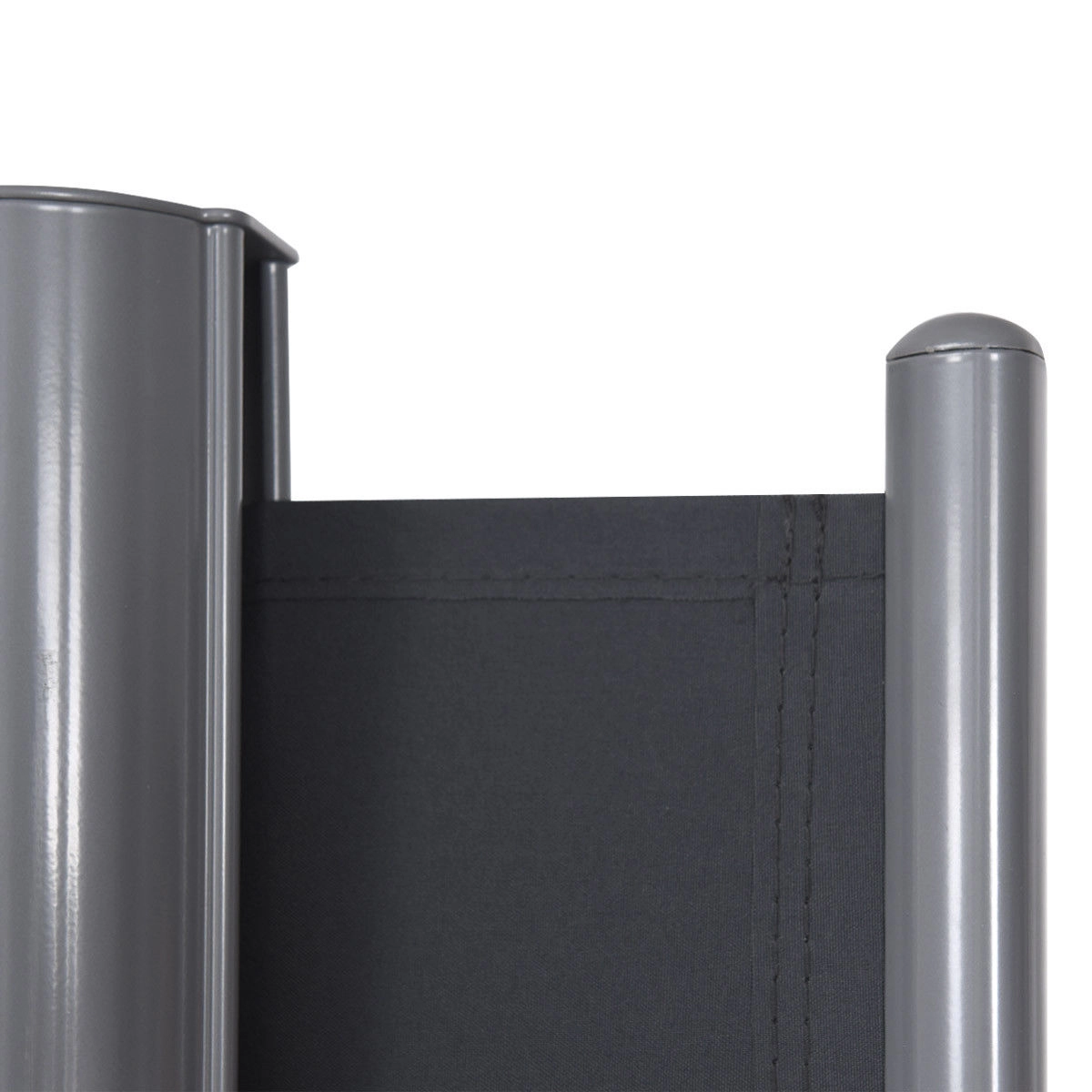 SUGIFT Dark Gray 236-in x 63-in Retractable Side Awning Patio Privacy Screen with Aluminum Frame