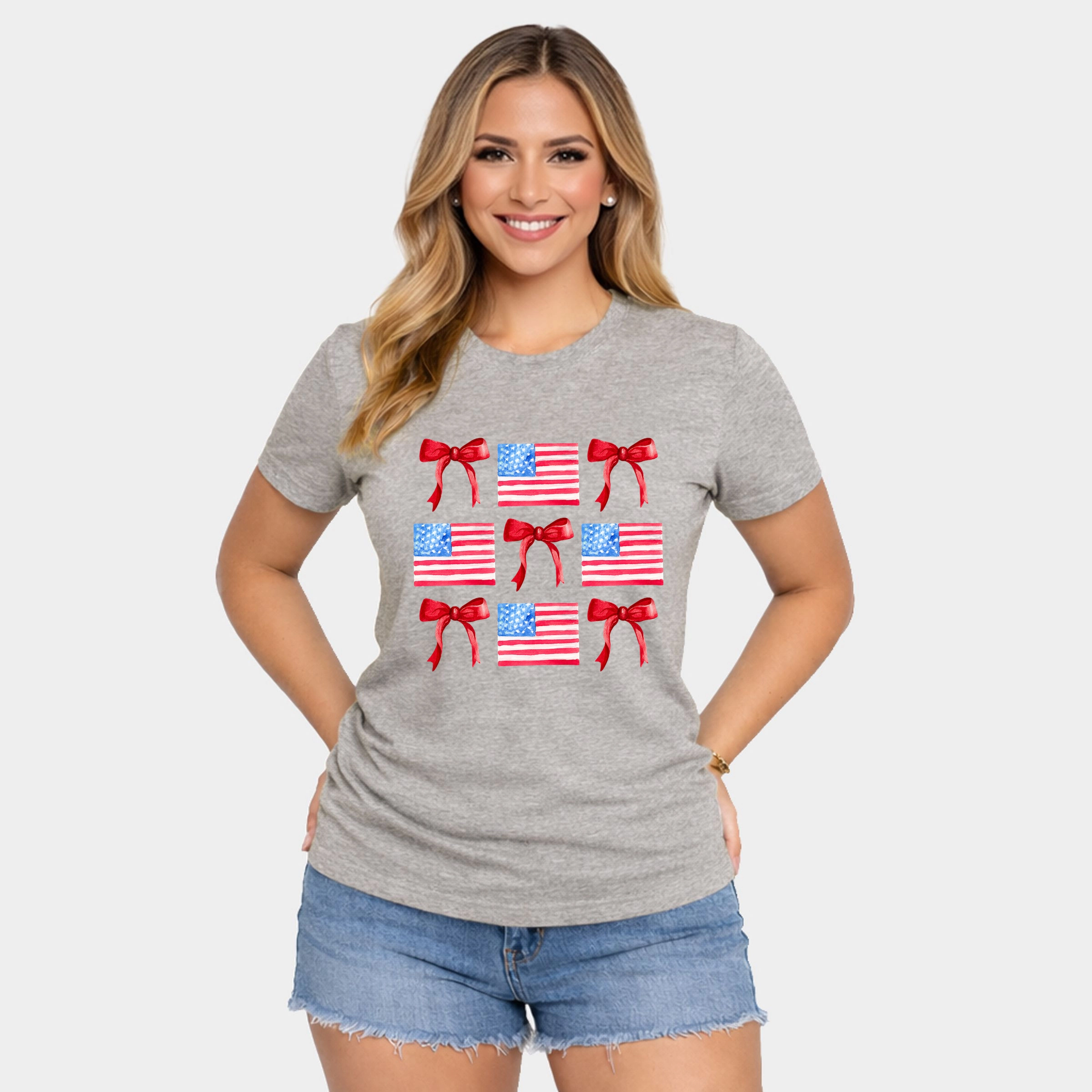 Simply Sage Market - Coquette Flags Chart Women's Short Sleeve Graphic T-Shirt