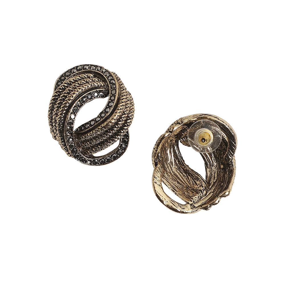 SOHI Women's Twisted Rope Drop Earrings