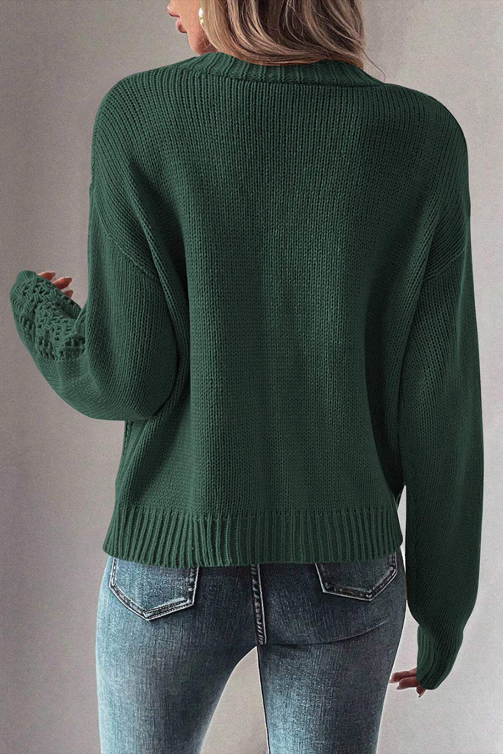 Threaded Pear Women's Laney Knit Drop Shoulder Sweater