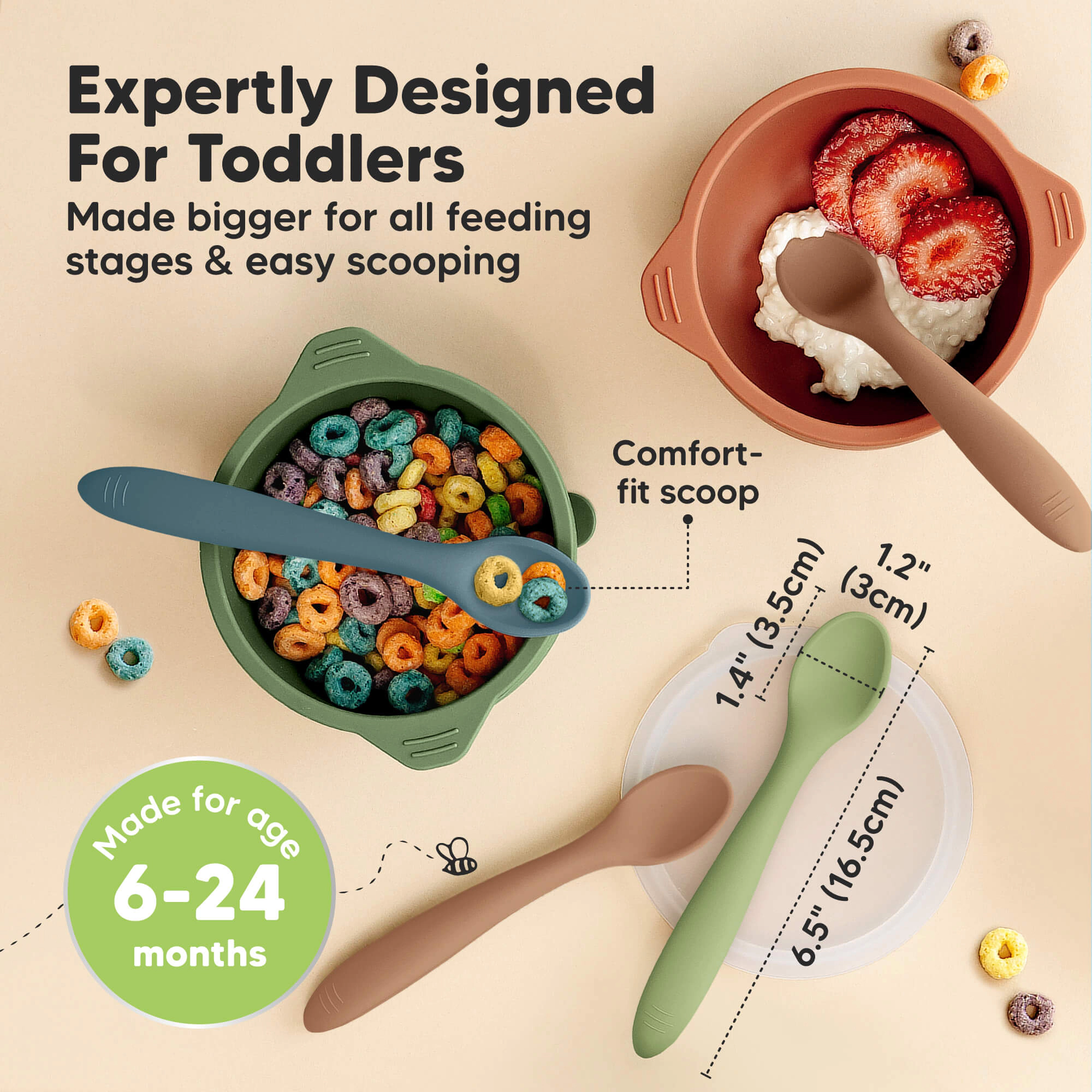 KeaBabies 3-Pack Prep Baby Spoons