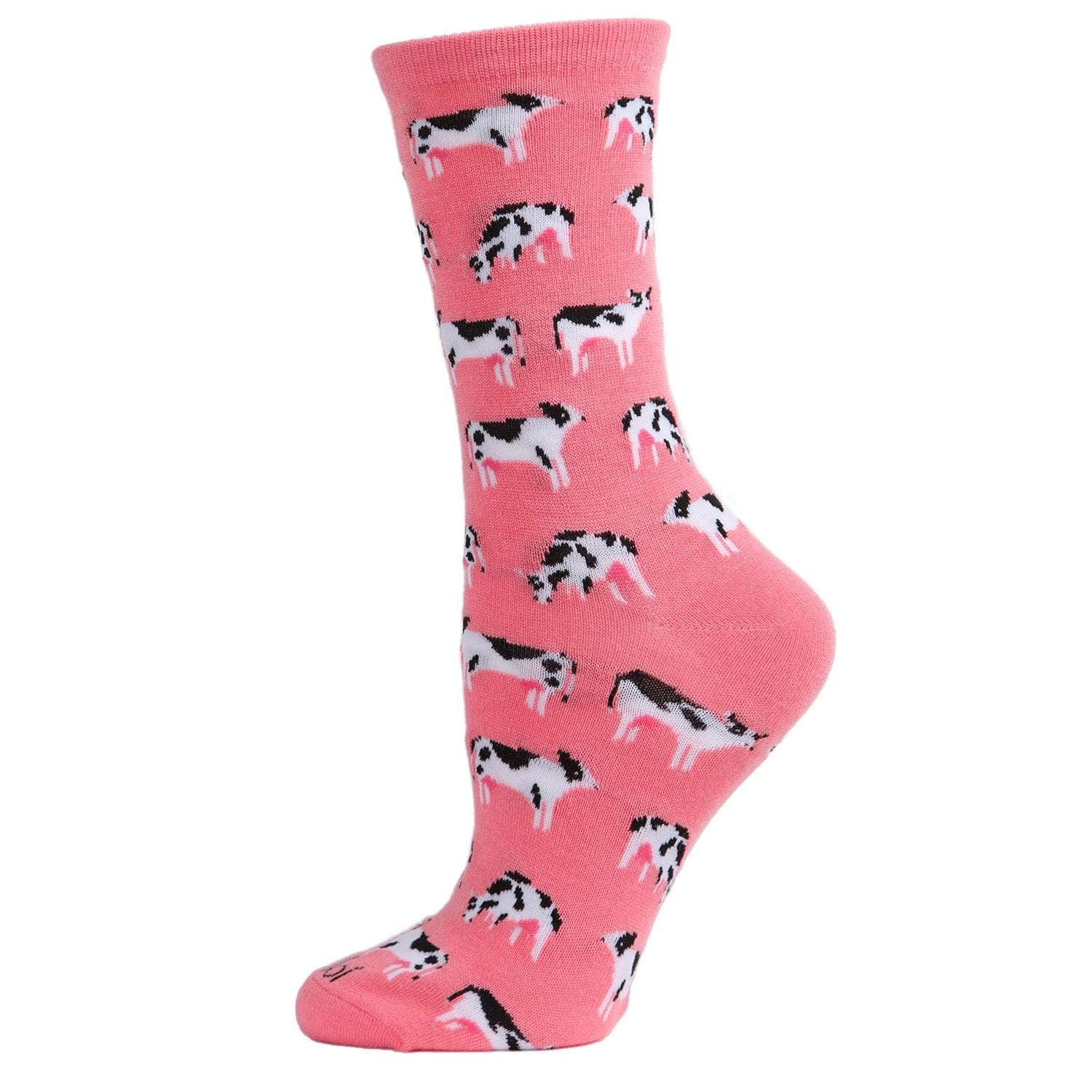 MeMoi Cool Cows Bamboo Blend Crew Socks