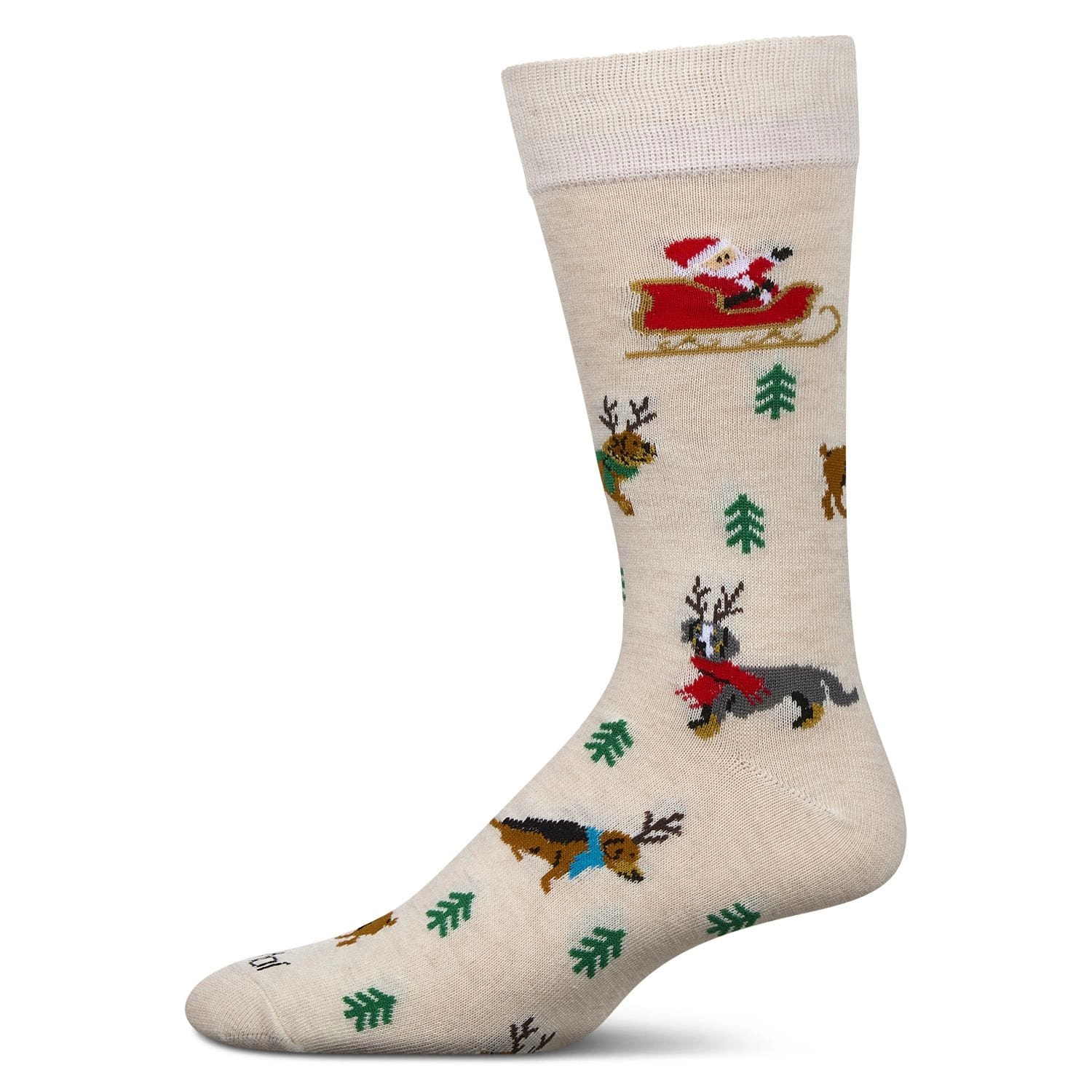 MeMoi Men's Reindeer Pups Holiday Crew Socks