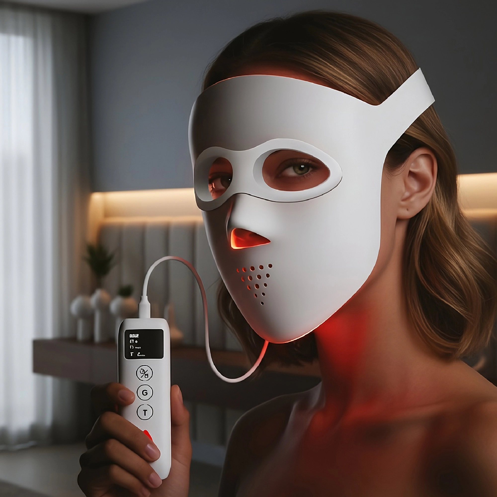 Pursonic Unisex Glow & Lift Set 3D LED Therapy Mask & 7-in-1 Face & Neck Beauty Device