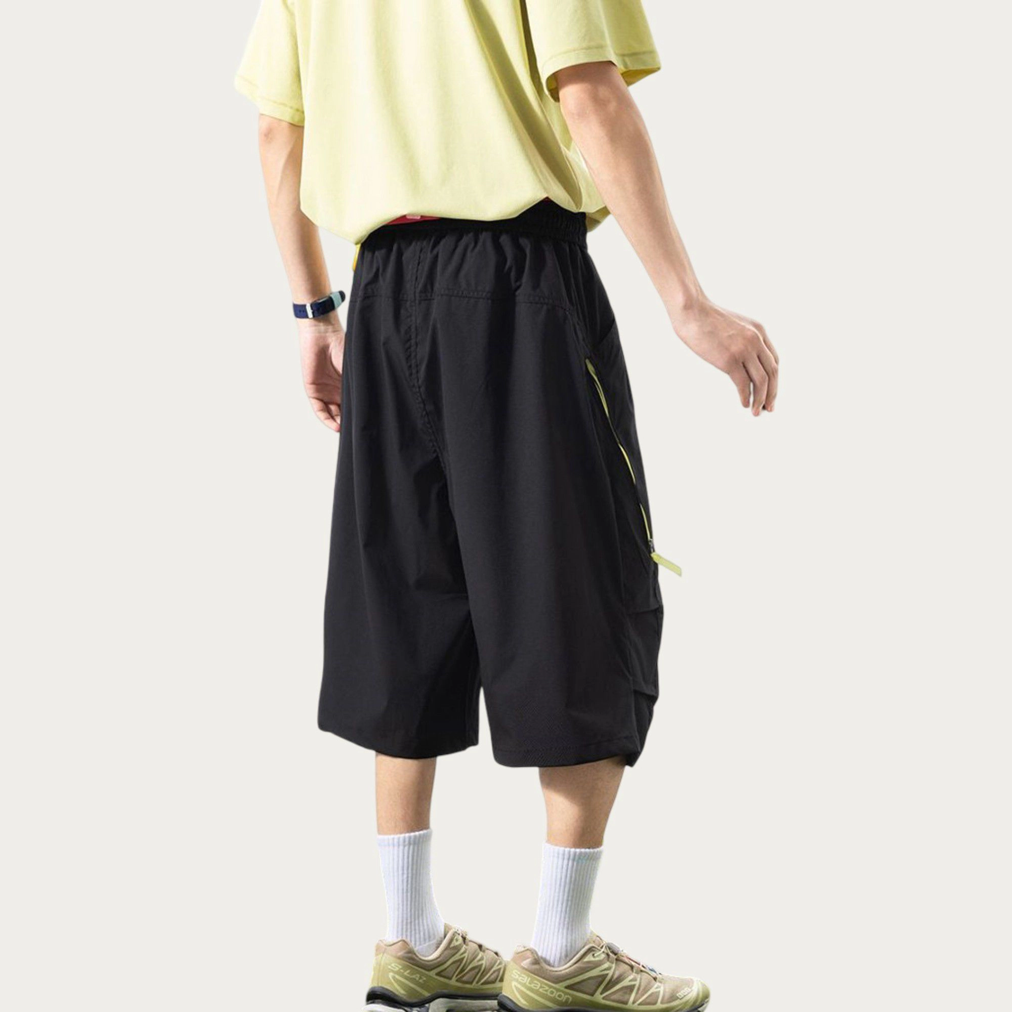 Anna-Kaci Men's Lightweight Cargo Athletic Shorts with Multi-Pocket Design and Relaxed Longline Fit