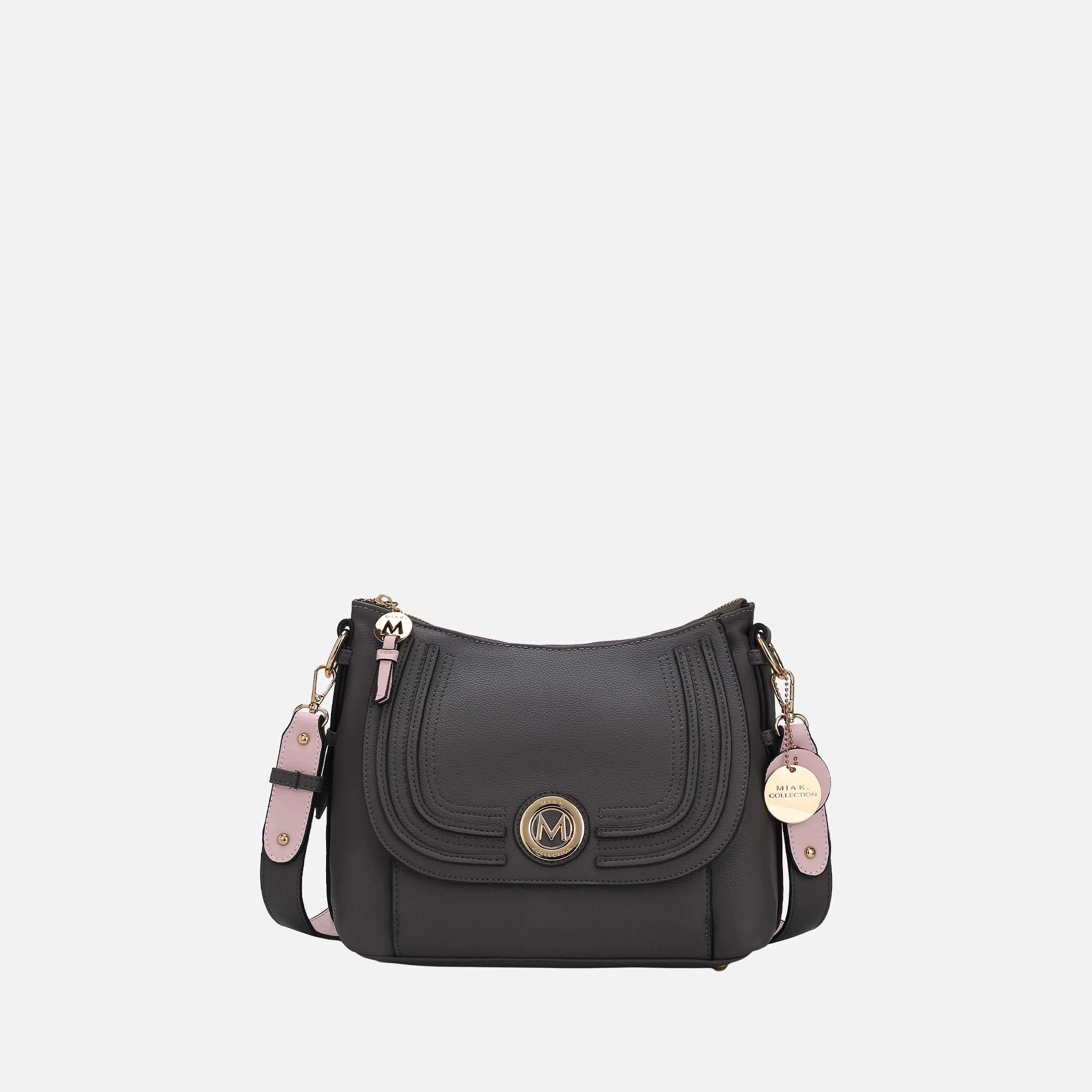 MKF Collection by Mia K Maggie Vegan Pebbled Leather Crossbody Bag