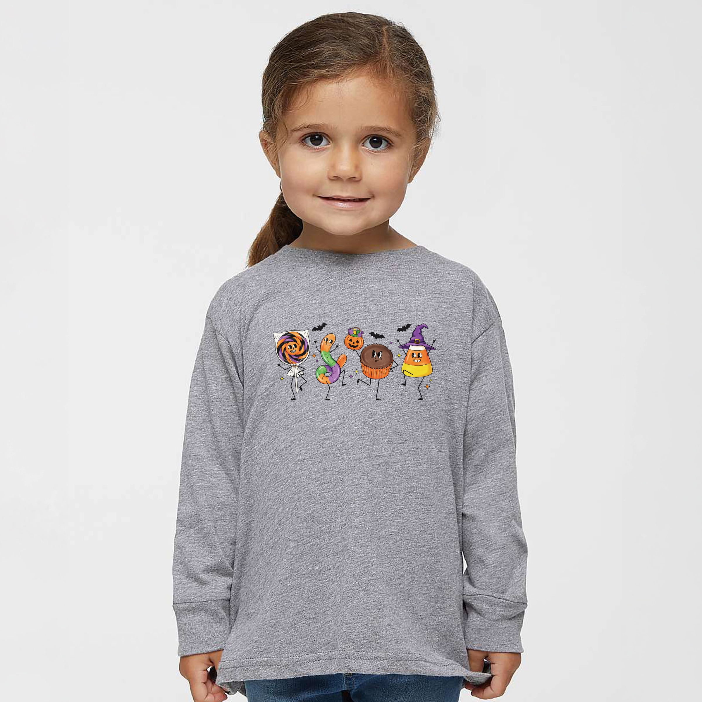 The Juniper Shop - Toddler Long Sleeve Graphic Tee Candy Stick Figures