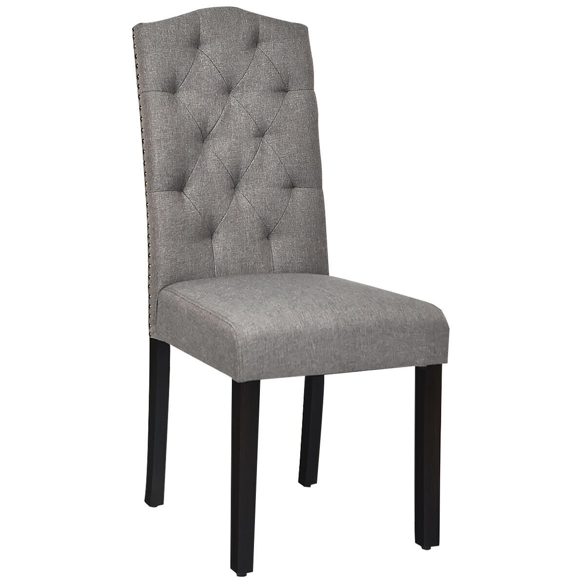 LJG Set of 2 Tufted Upholstered Dining Chairs