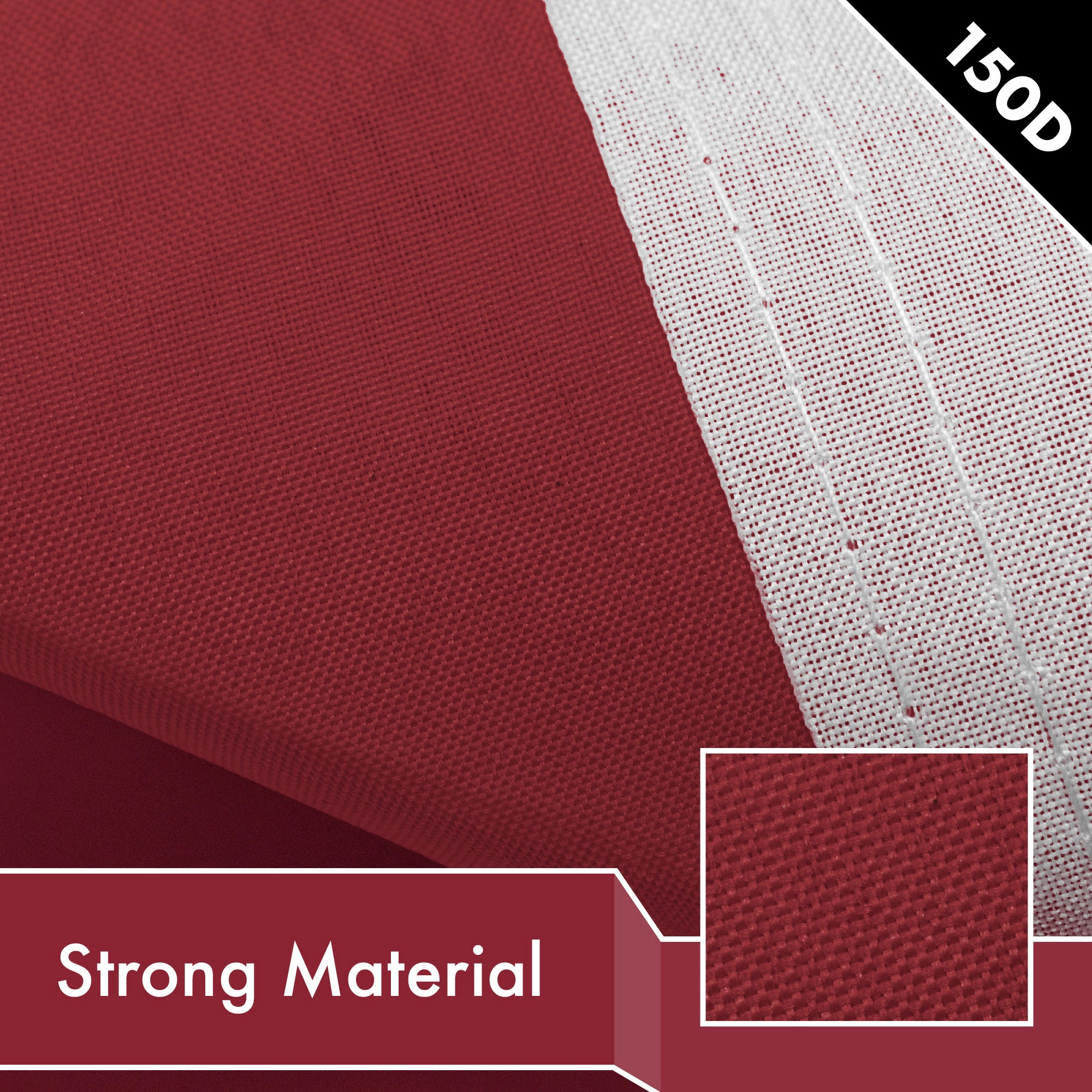 G128 Solid Burgundy Flag 4x6 Ft - LiteWeave Pro 150D Polyester, Brass Grommets, Indoor/Outdoor