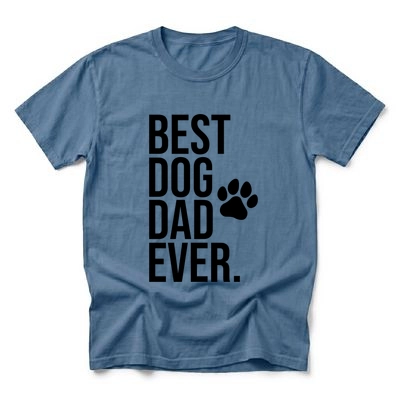 Simply Sage Market - Best Dog Dad Ever Paw Men's Garment Dyed Graphic T-Shirt
