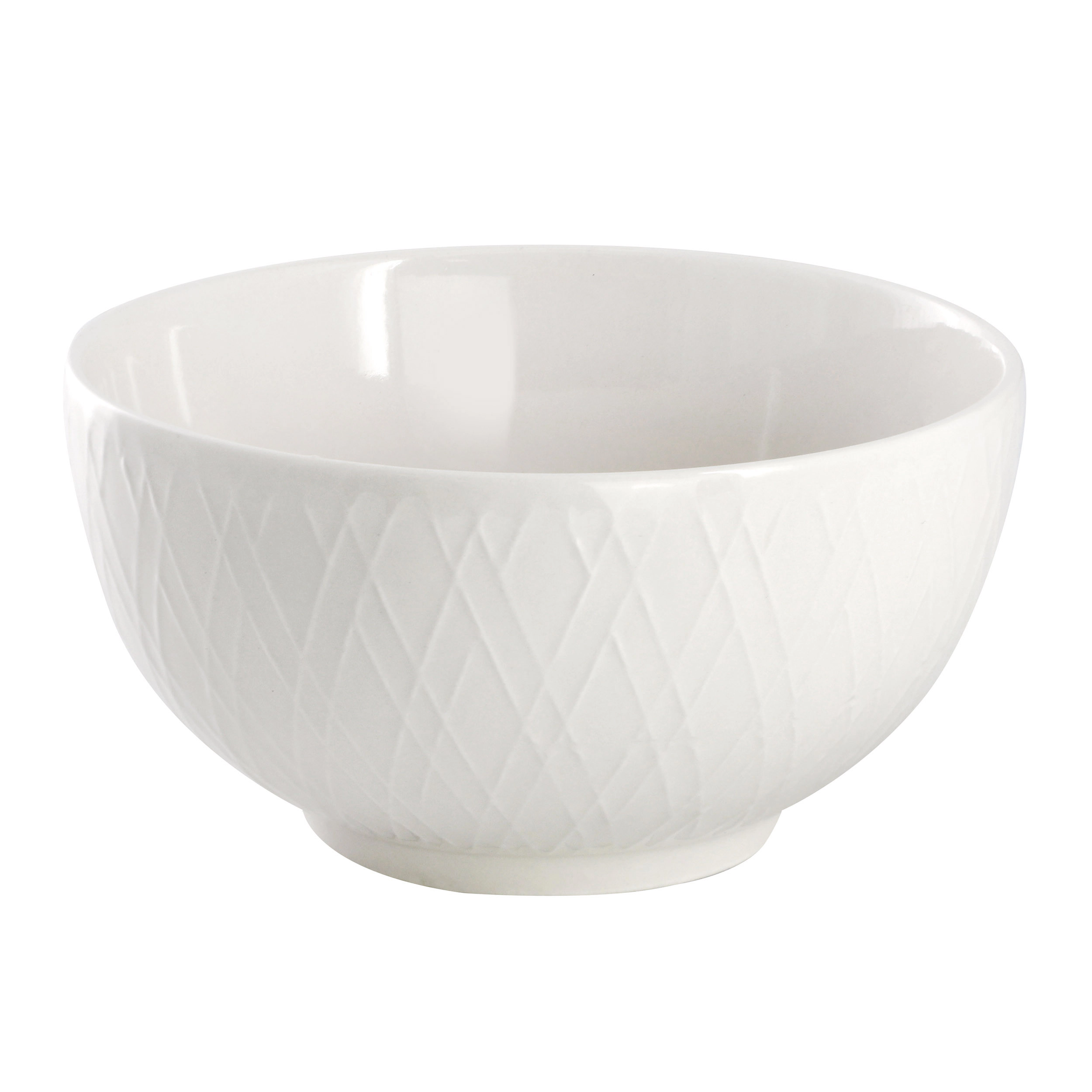 Gibson Home Great Essentials 2 Piece Fine Ceramic 6in Cereal Bowl Set in White