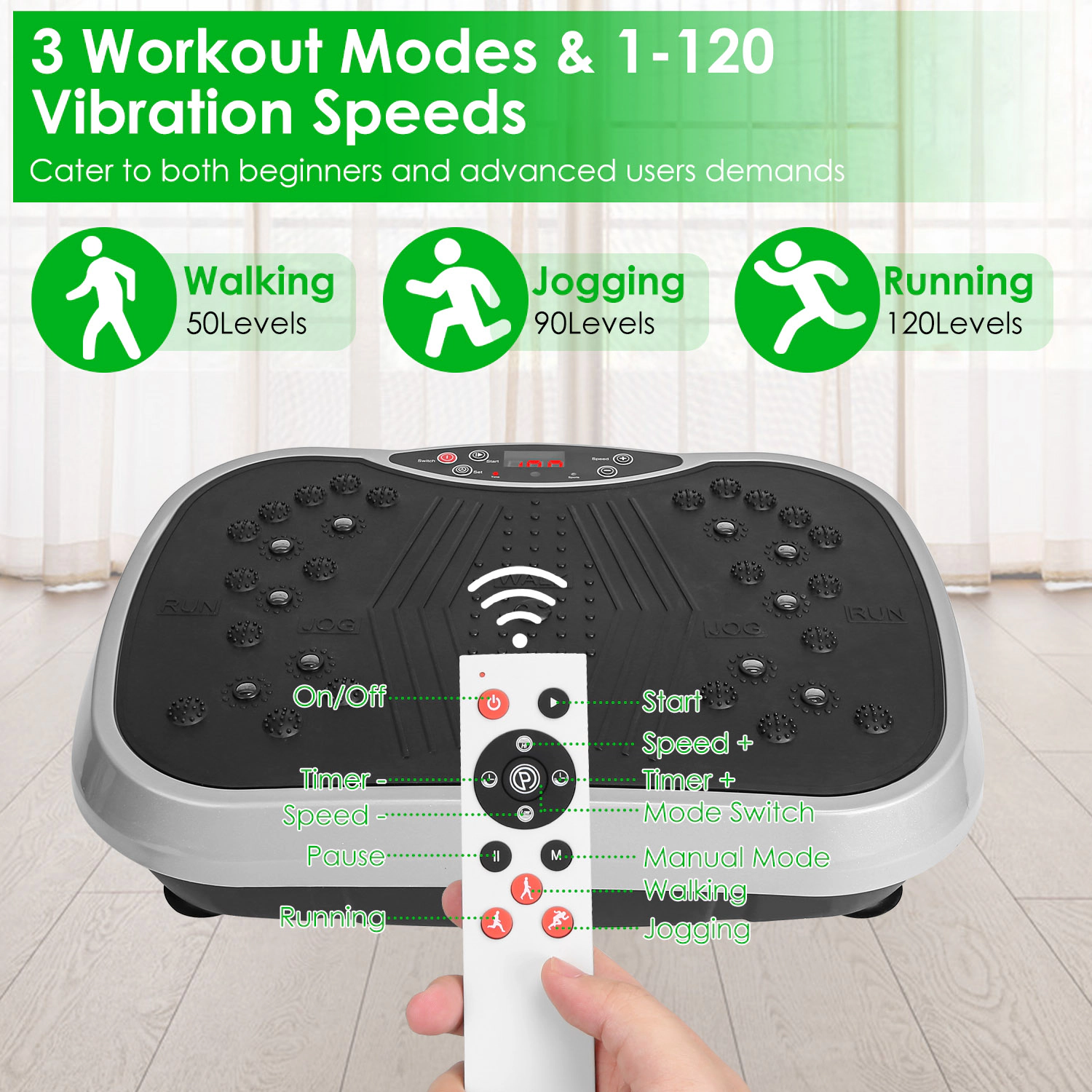 GBruno Whole Body Vibration Platform With Bands