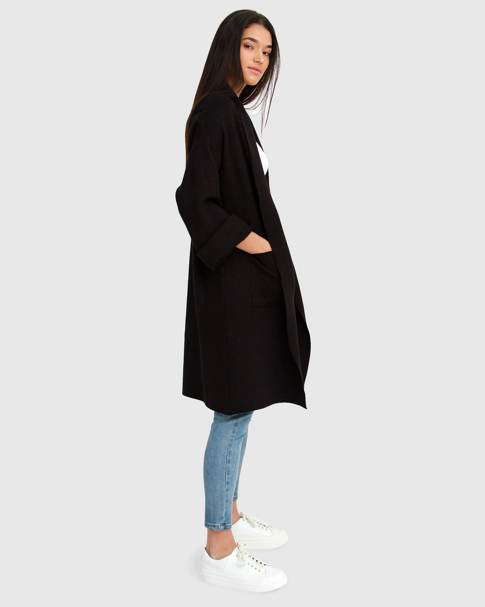 Belle & Bloom Womens Hold The Line Coatigan