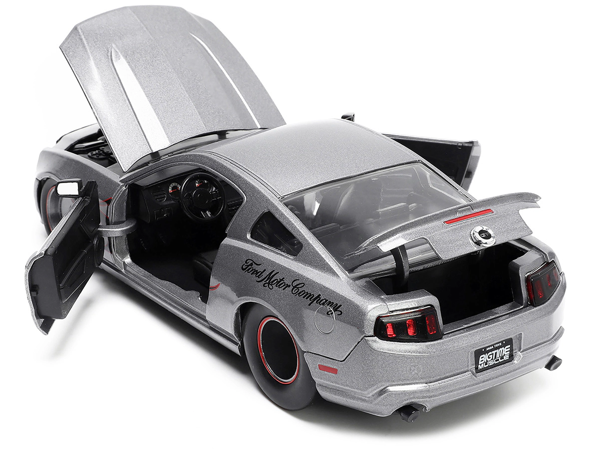 Jada 2010 Ford Mustang Gt Gray Metallic With Flames "Ford Motor Company" "Bigtime Muscle" Series 1/24 Diecast