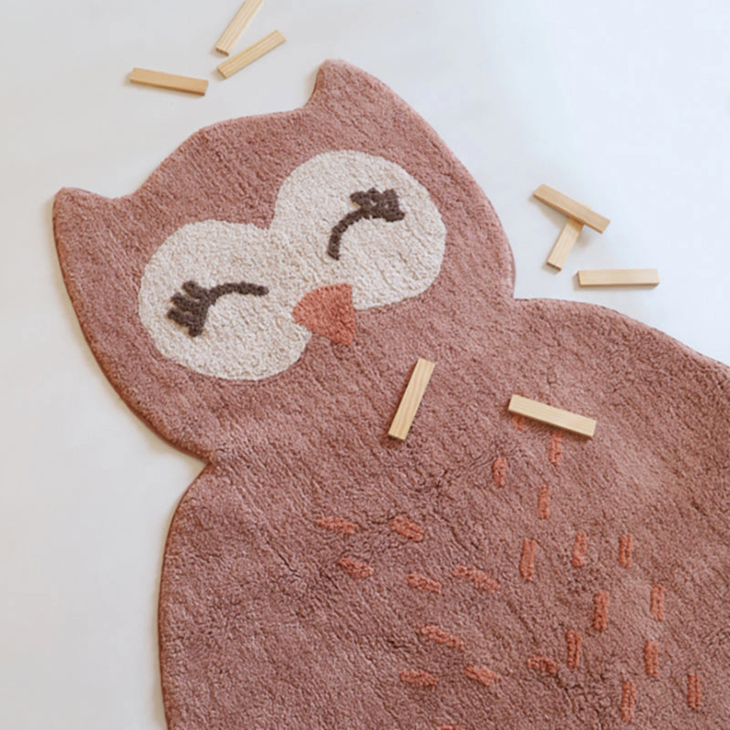 Nattiot Washable Cotton Kid'S Rug Little Owl Little Pepa