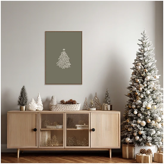 Amanti Art Simple Christmas Tree Framed Canvas Wall Art Print - JCPenney