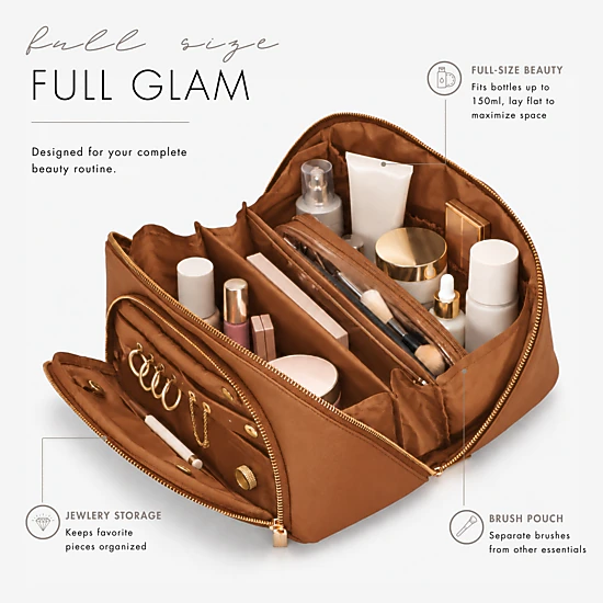 Hynes Eagle Women's Luxe Makeup Bag & Vanity Case