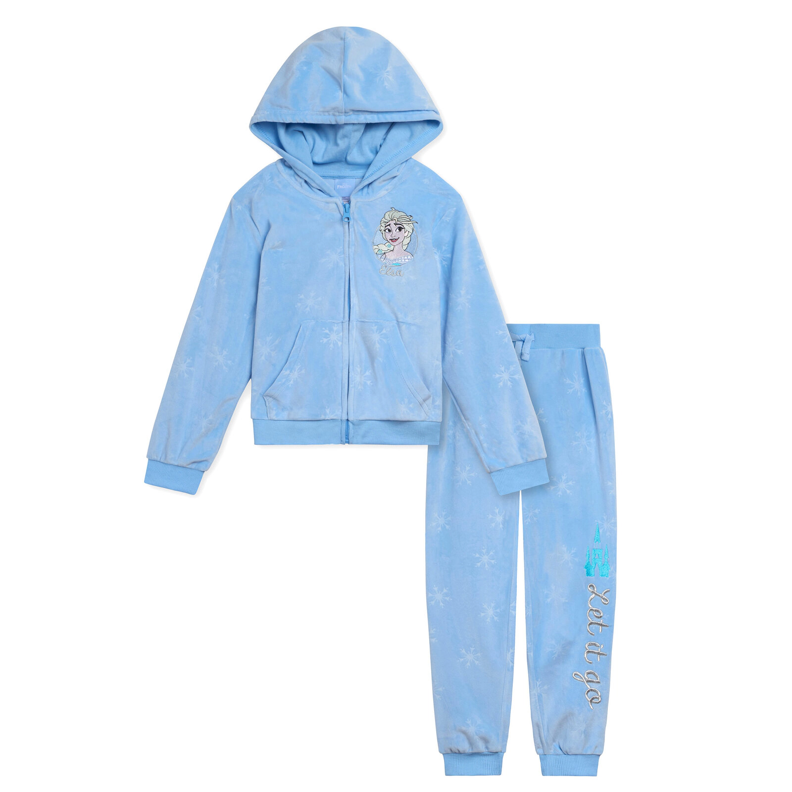 Disney Girls' 2-Piece Velour Hoodie and Pants Set