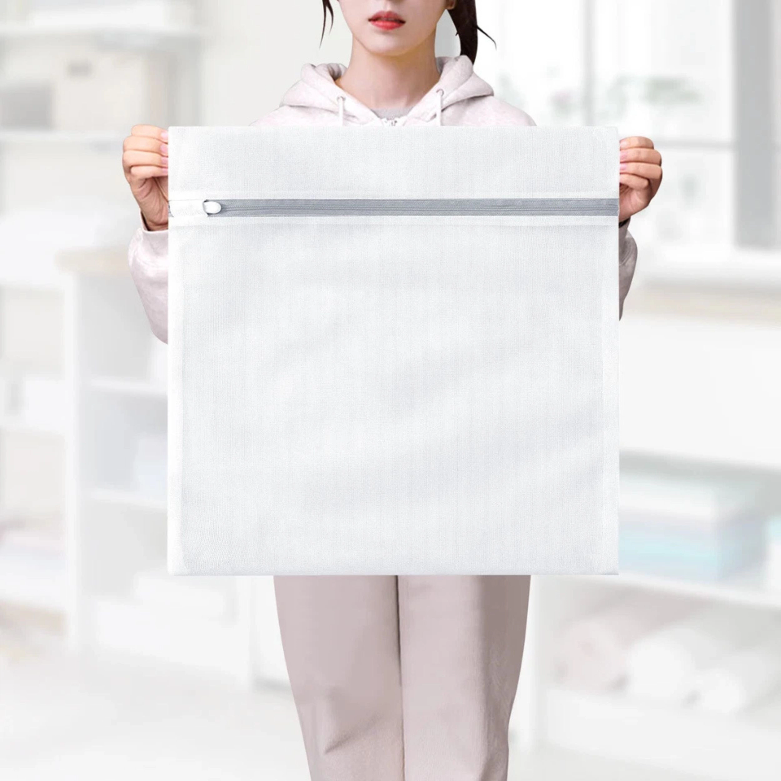 SS Design Zipped Mesh Laundry Wash Bag for Lingerie Underwear Bras and Socks
