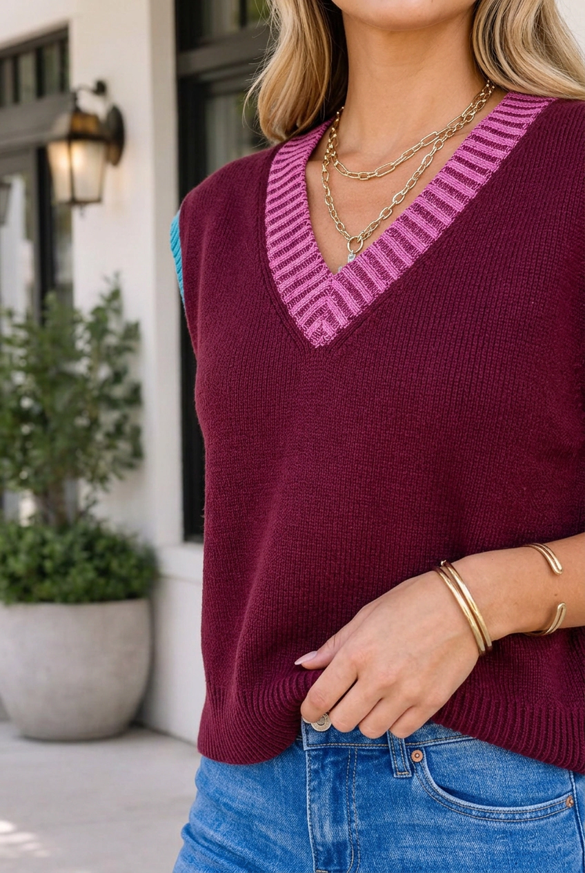 Threaded Pear Pauline Sleeve Loose Sweater