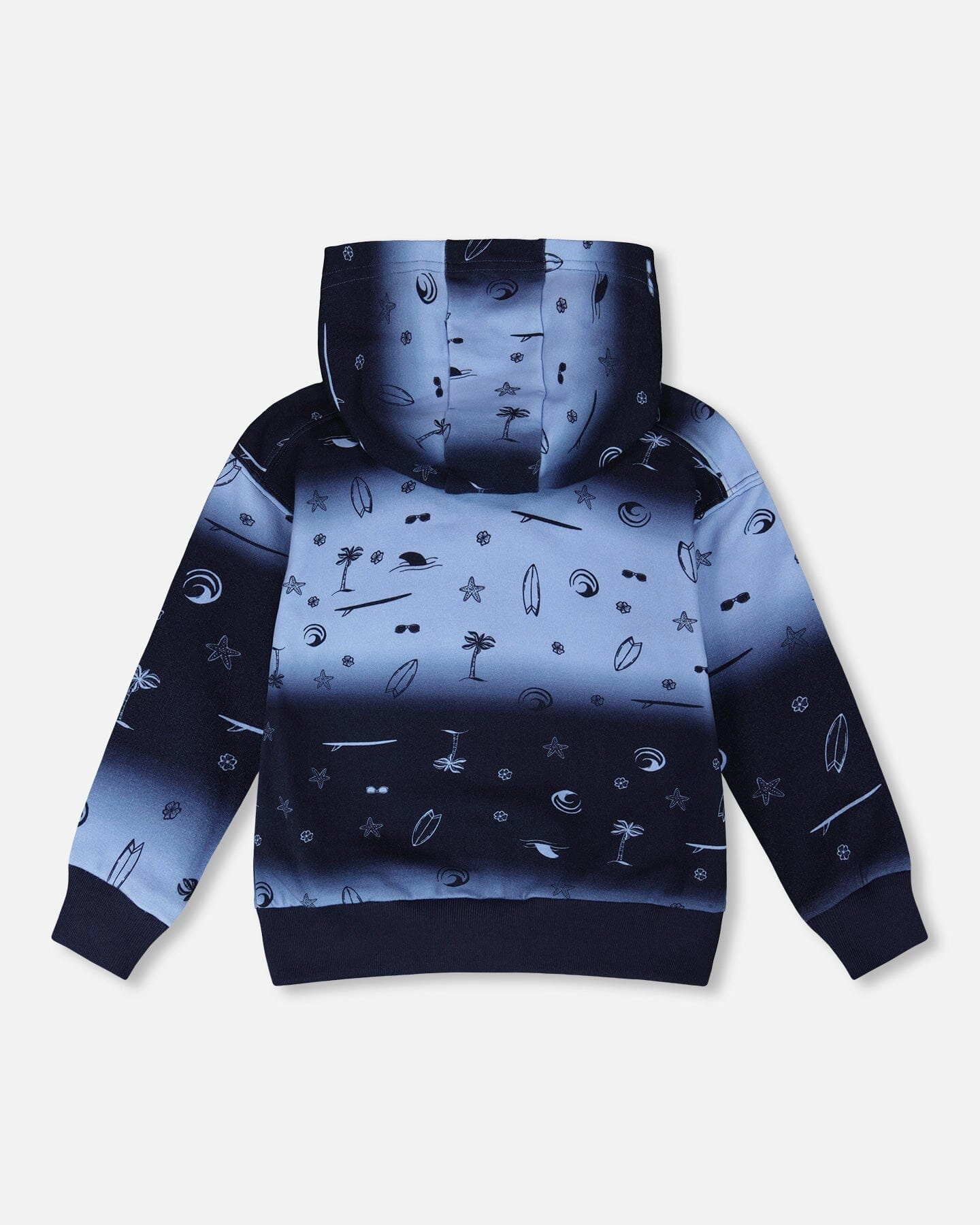 Deux par Boys Hooded French Terry Cardigan Gradient