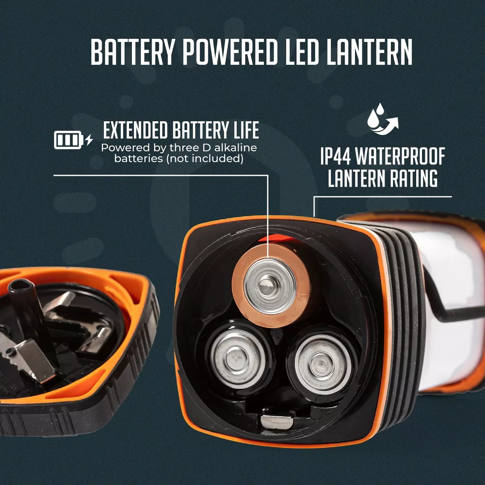 Luminuxe Ultra-Bright 1000LM LED Camping Lantern – Battery Powered, 4 Lighting Modes, Water Resistant w/ Hanging Hook