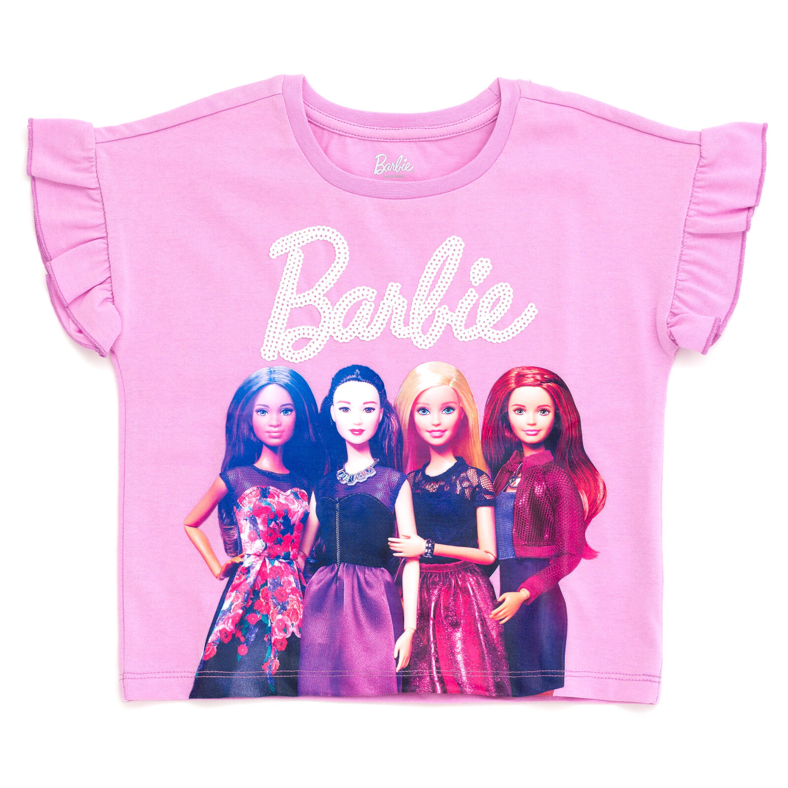 Barbie Girls' Sequin T-Shirt and Metallic Skirt Set