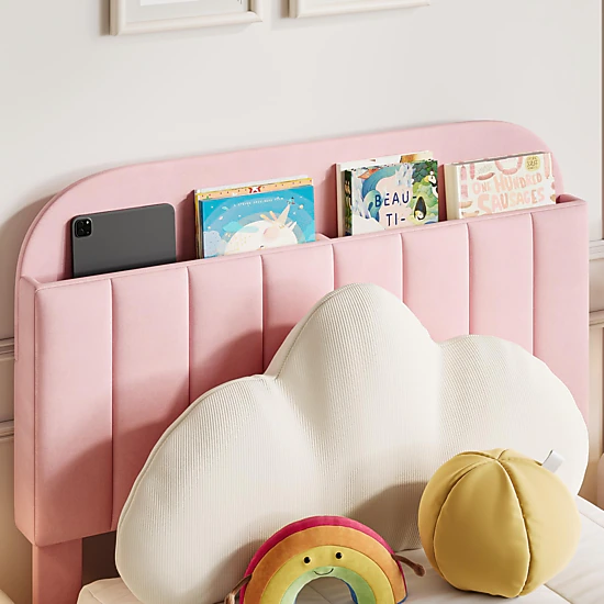 BebreezChic Twin Bed Frame with Bookcase Headboard & Storage Drawer ...