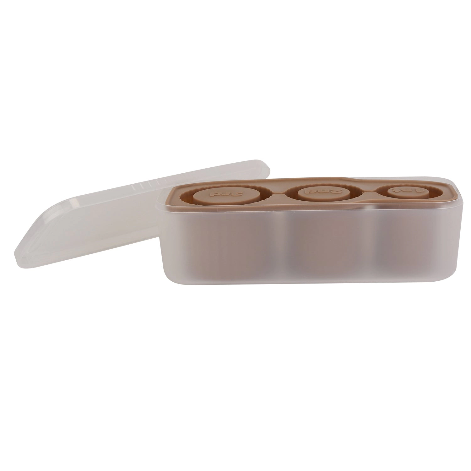 GBruno Silicone Hollow Cylinder Ice Cube Tray With Lid