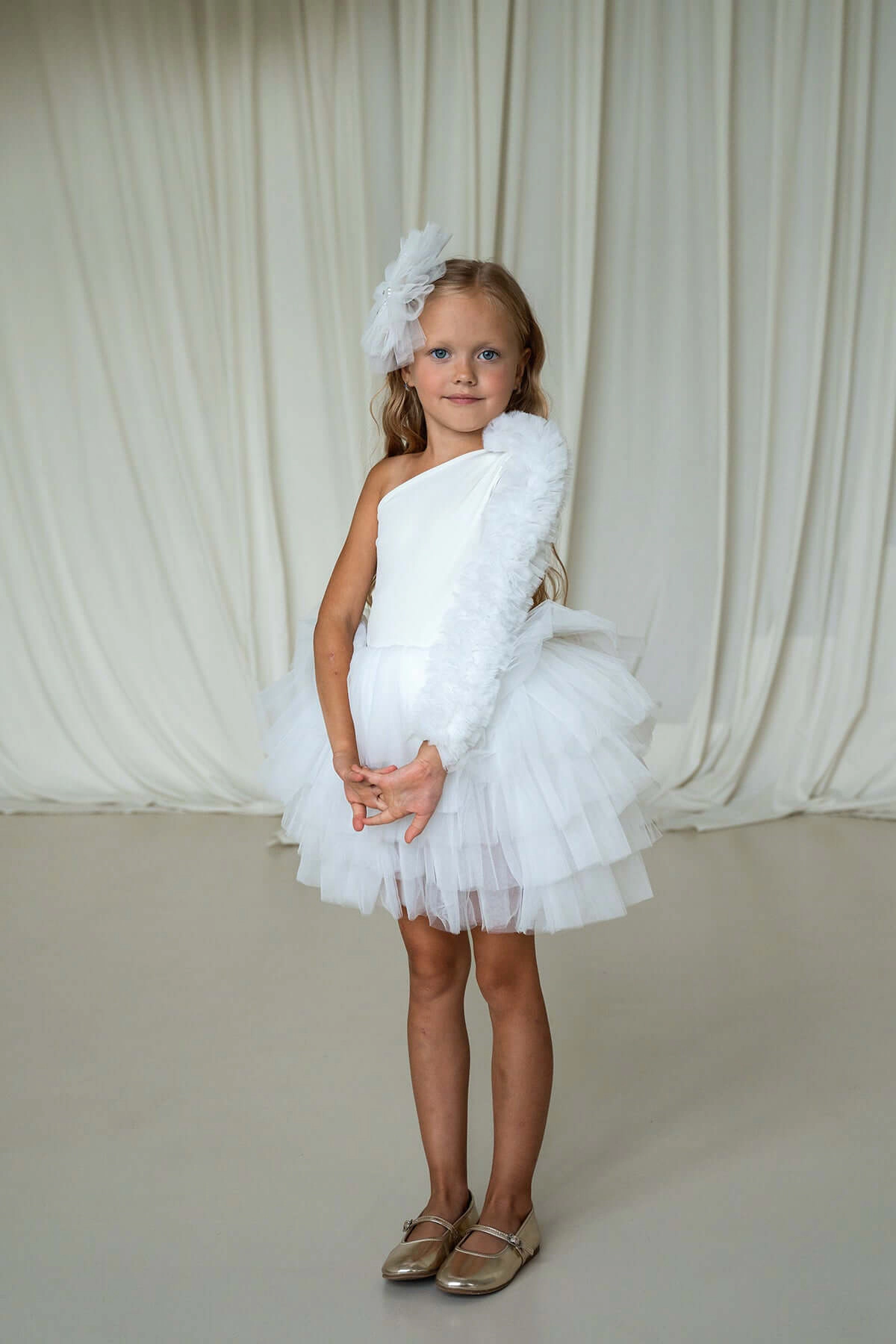 Mini Celebrities Girls One Shoulder Tutu Dress