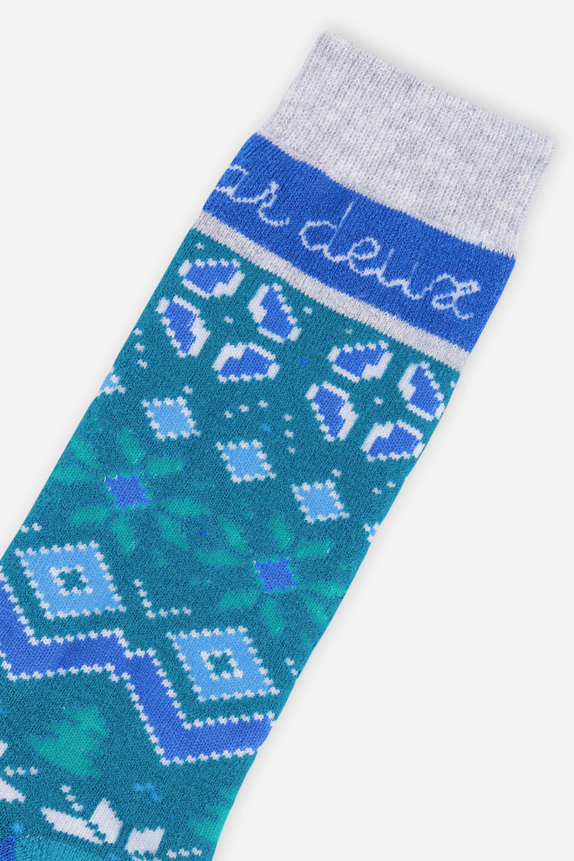 Deux par Boys Fair Isle Cushioned Ski Socks