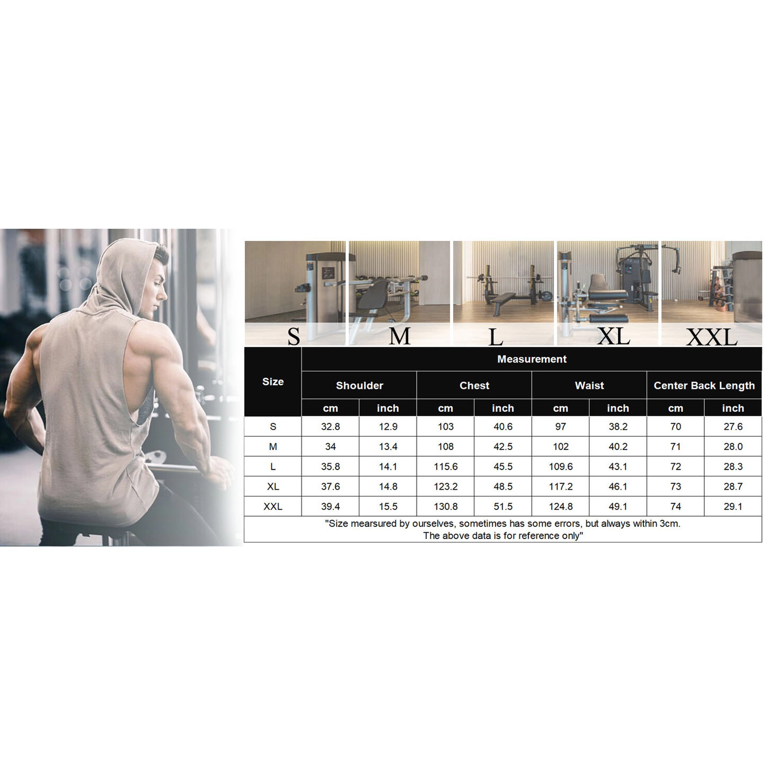 COOFANDY Men's Athletic Fit Sleeveless Hooded Gym Training Tank Top