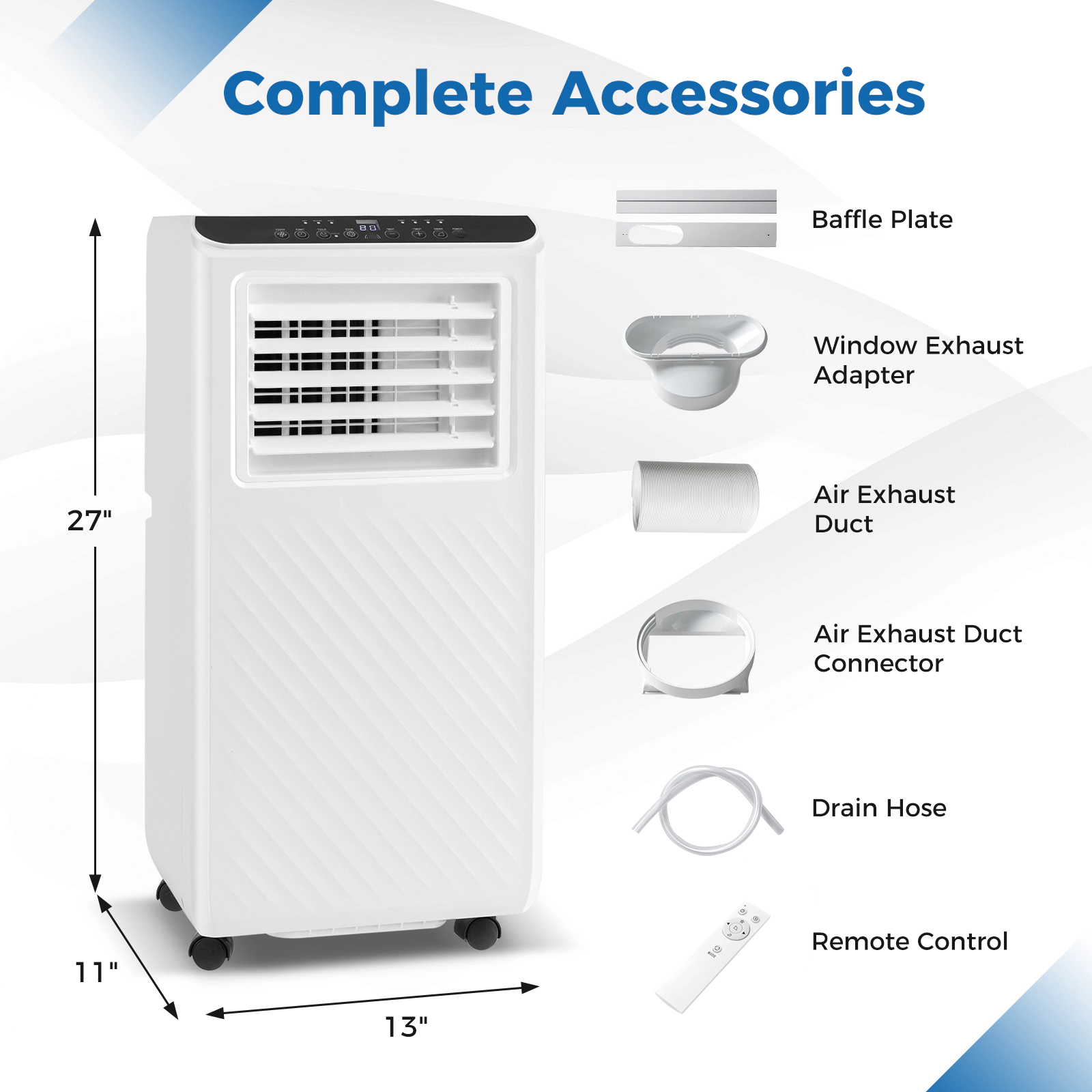 SlickBlue 3-in-1 Portable Air Conditioner with Fan and Dehumidifier