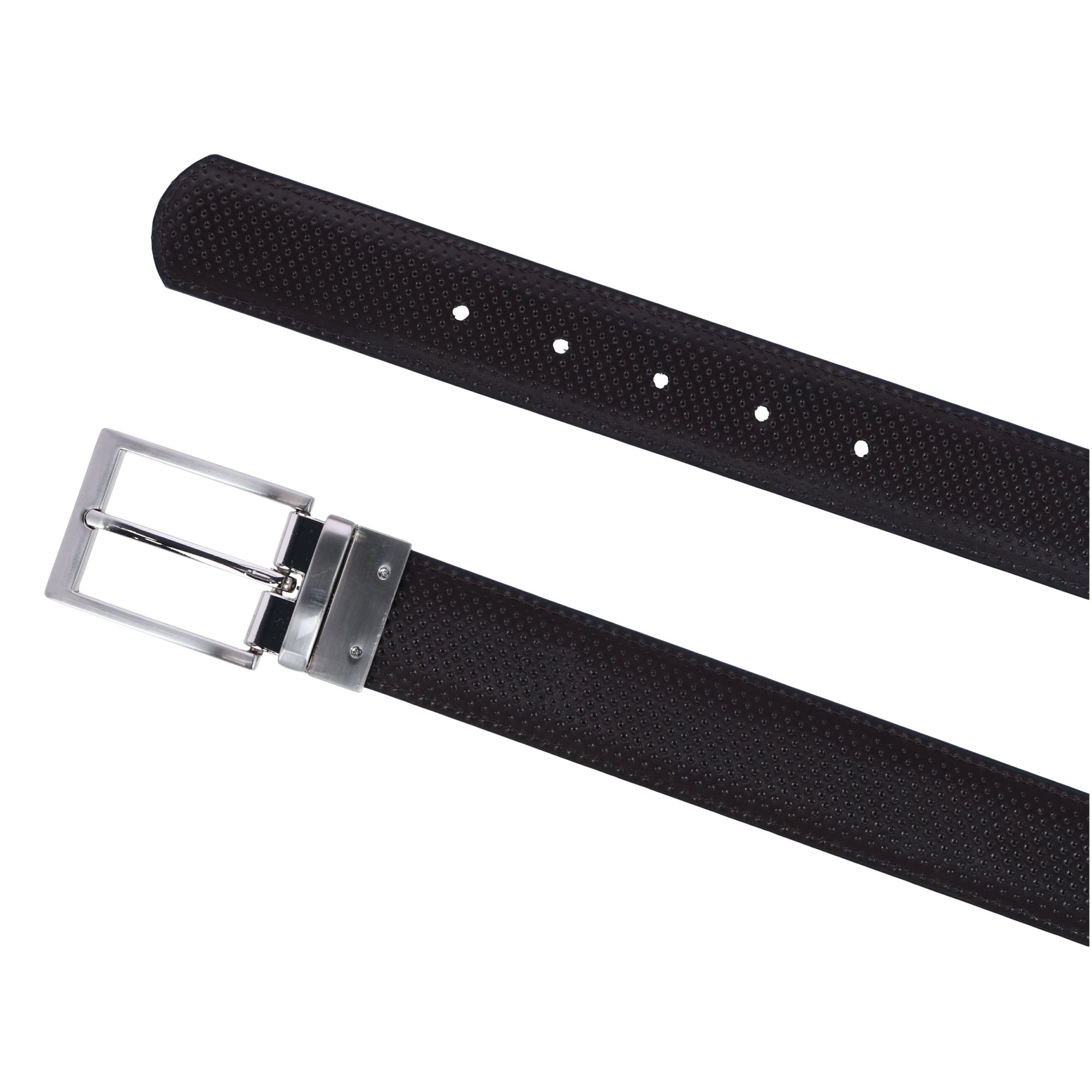 CTM Men's Big & Tall Reversible Perforated Dress Belt