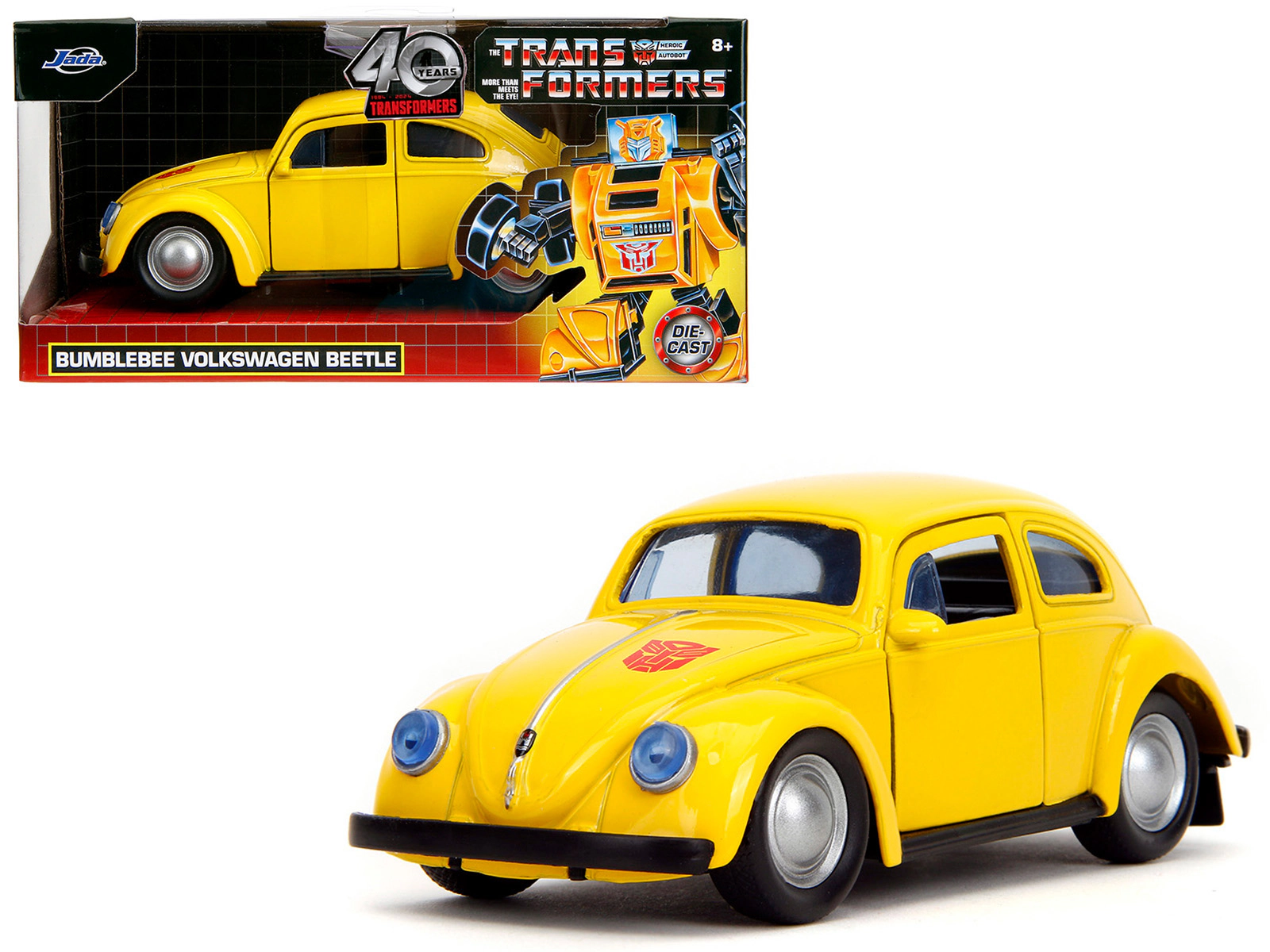 Jada Volkswagen Beetle "Bumblebee" Yellow "Transformers" "Hollywood Rides" Series 1/32 Diecast Model Car by Jada