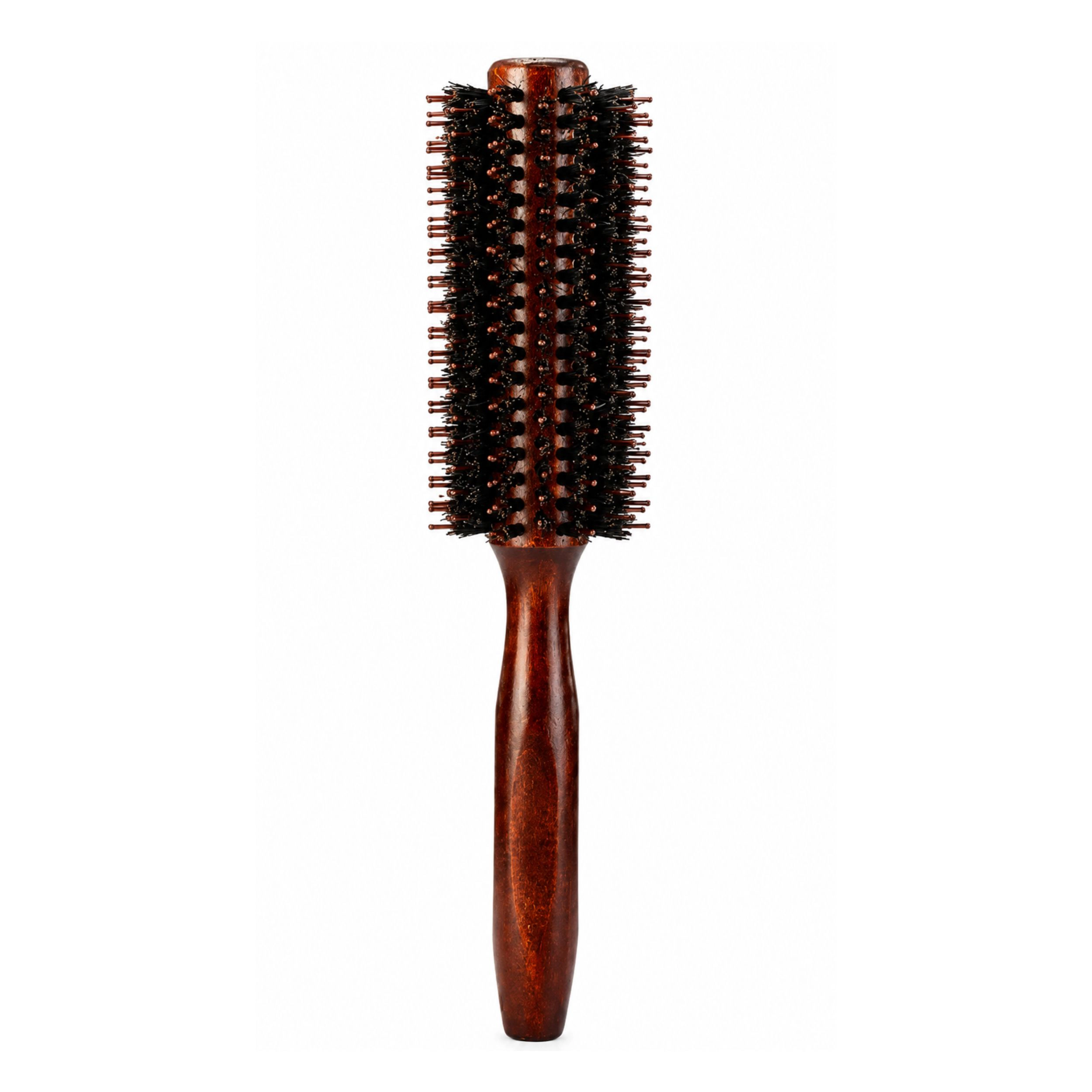Home Collection 2.2-Inch Round Bristle Hair Brush with Wooden Handle