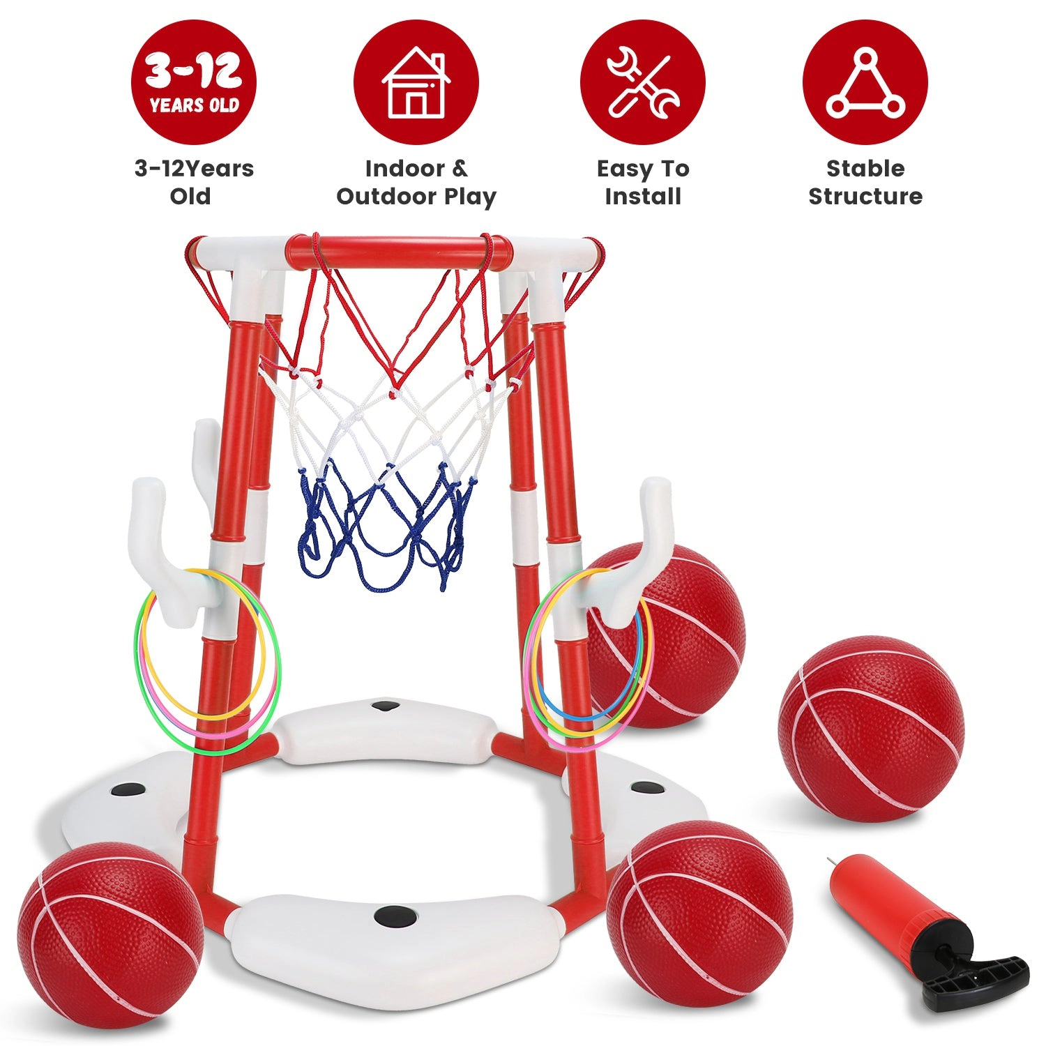 GBruno Floating Pool Basketball Hoop Set