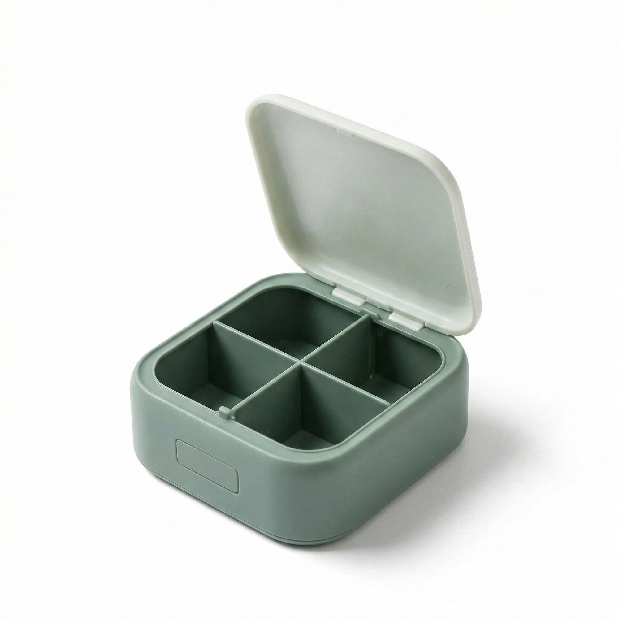 Alilang Women Compact Pill Organizer Case with 4 Compartments Portable Medication Storage Flip Lid Mini Travel Design 2.