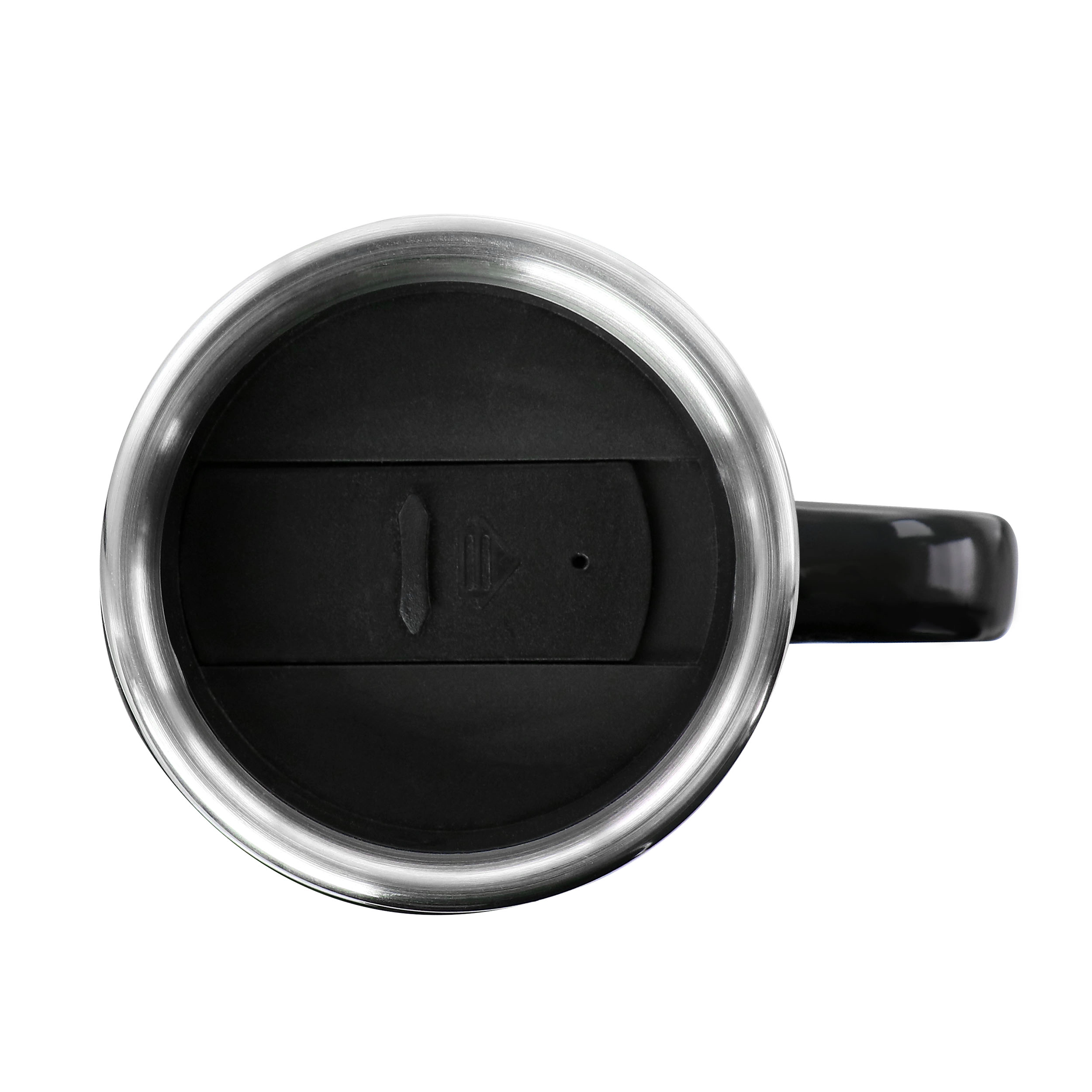 Mr. Coffee 16oz Stainless Steel and Stoneware Travel Mug