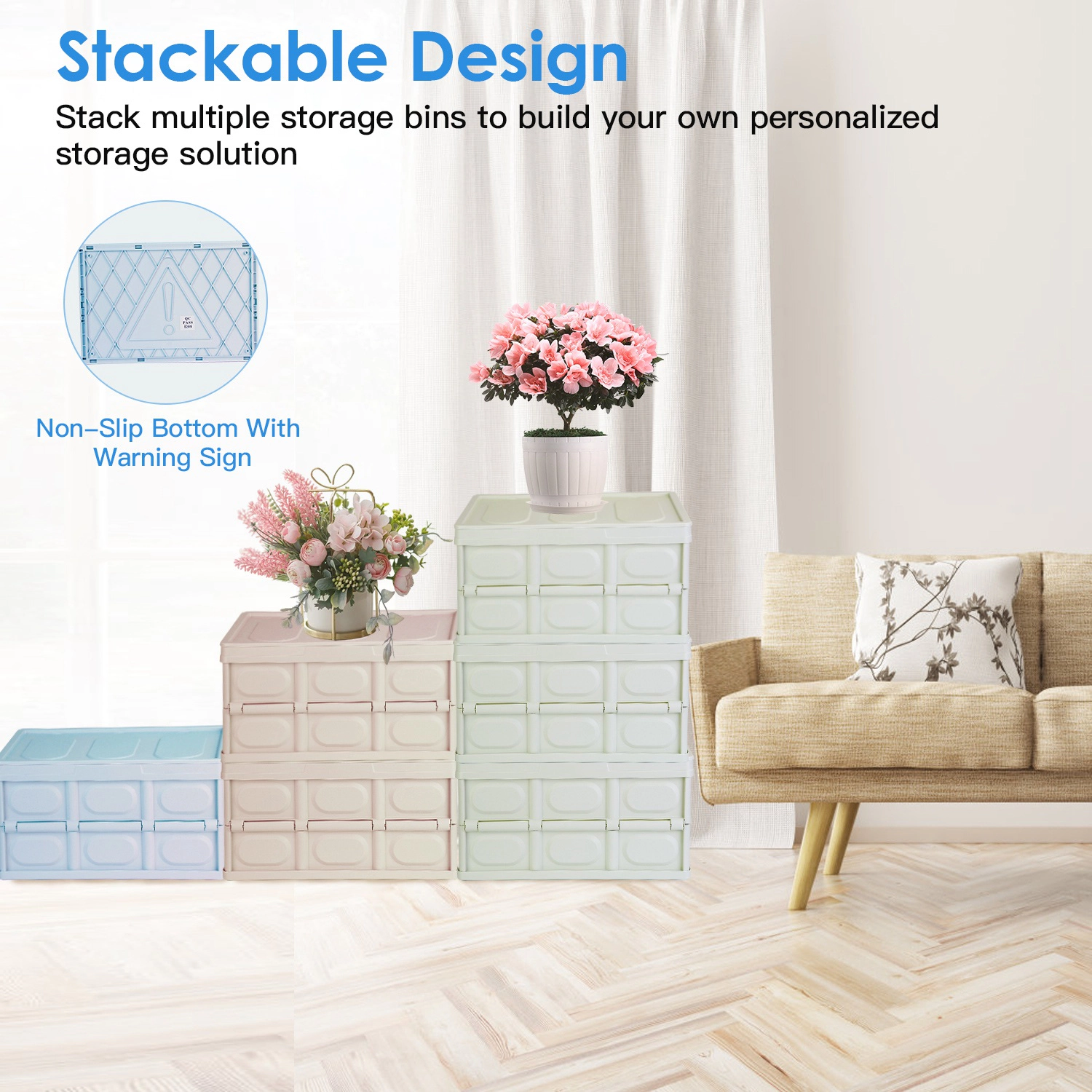 GBruno 2-Pc Collapsible Storage Bins With Lids