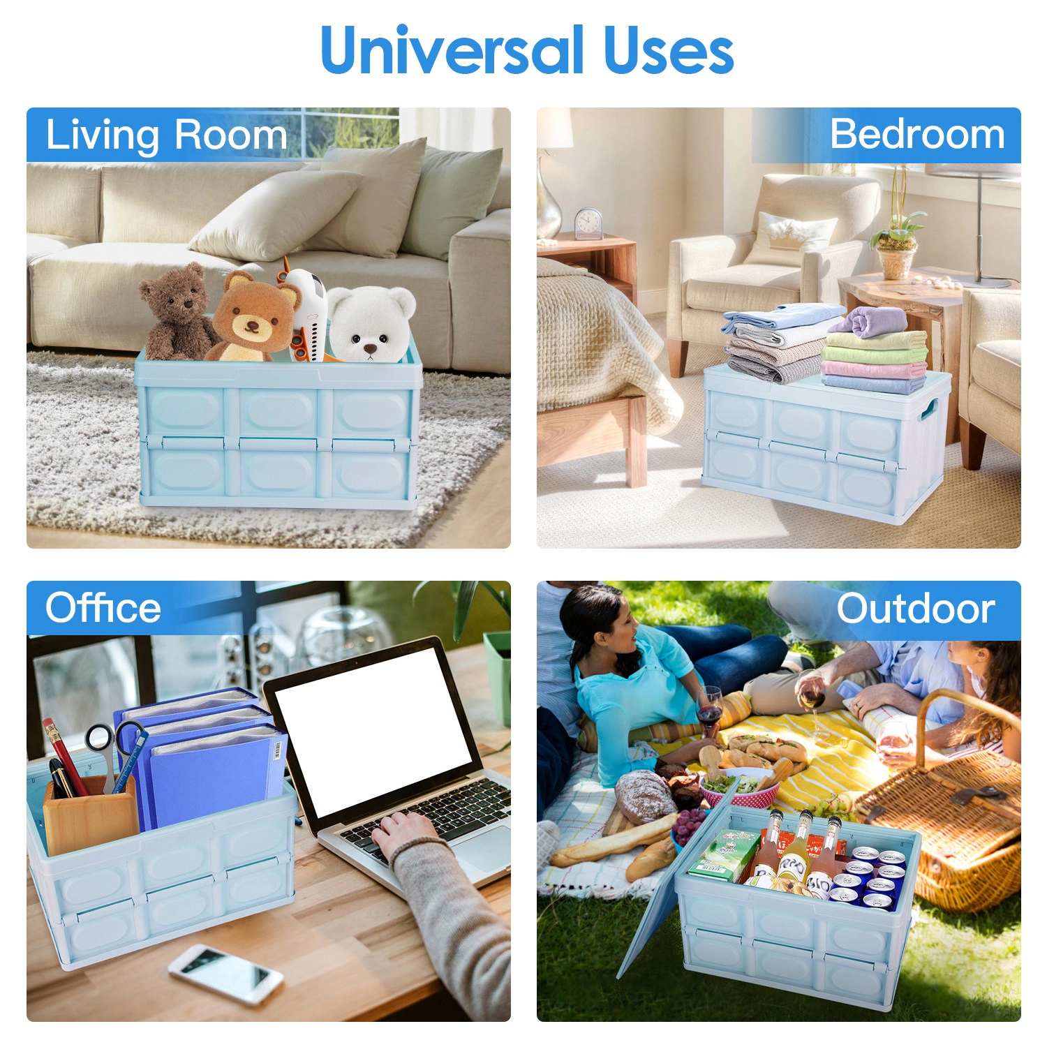 GBruno 2-Pc Collapsible Storage Bins With Lids