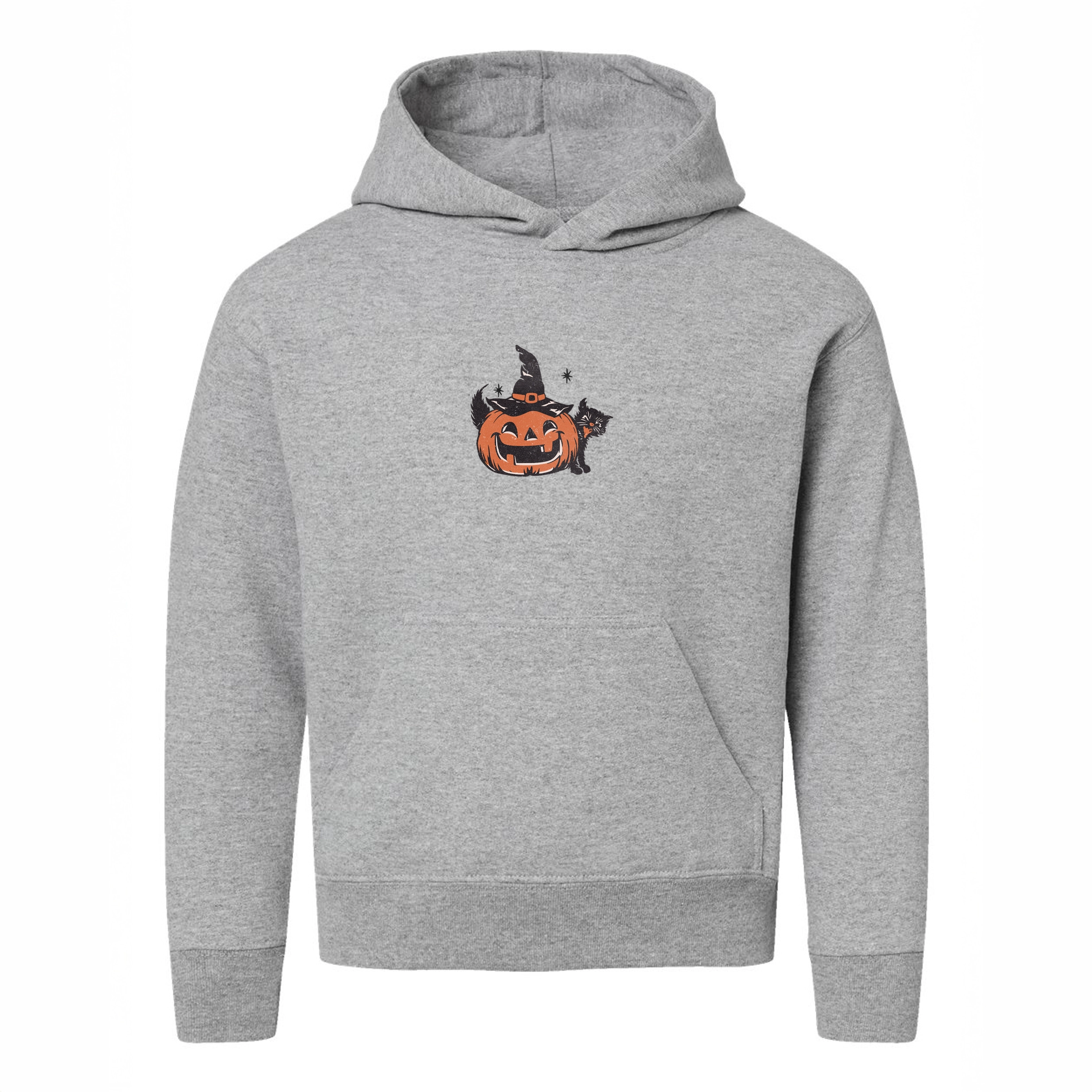 The Juniper Shop - Youth Graphic Hoodie Pumpkin Witch and Cat