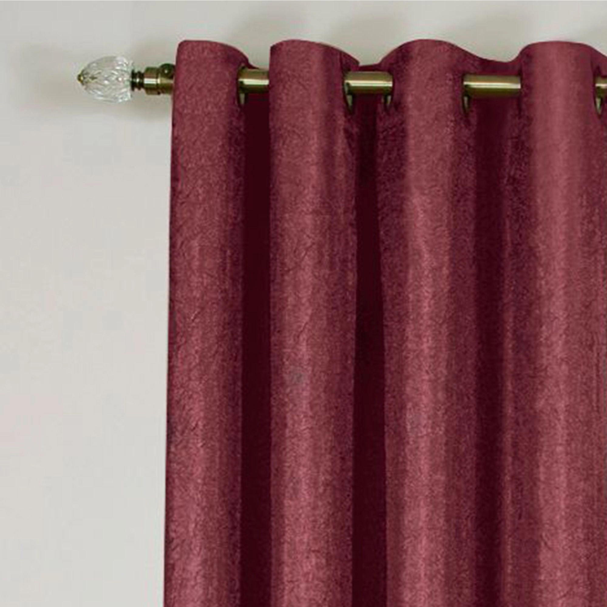 Kate Aurora  Vesper Room Darkening Grommet Top Crinkled Satin Lined Single Window Curtain Panel
