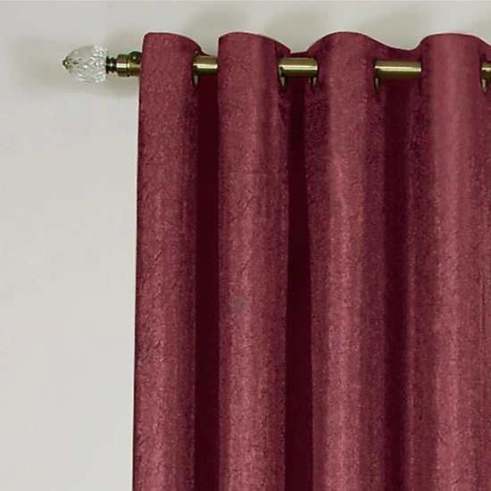 Kate Aurora  Vesper Room Darkening Grommet Top Crinkled Satin Lined Single Window Curtain Panel