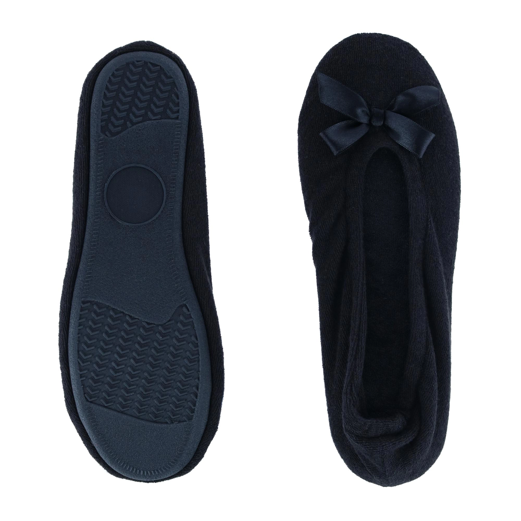 CTM Women's Terry Ballerina Slipper House Shoe