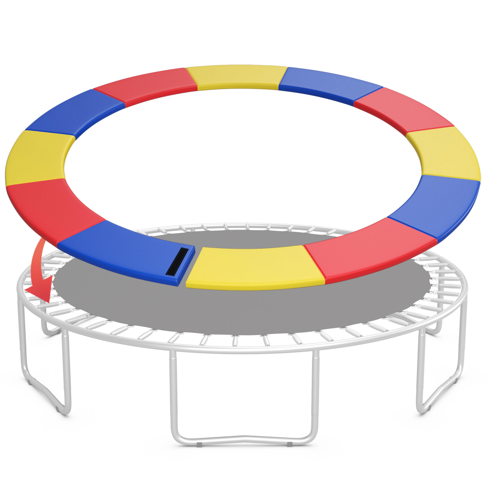 SUGIFT Multicolor Fixing Straps Kids Trampoline Safety Pad Replacement Spring Cover