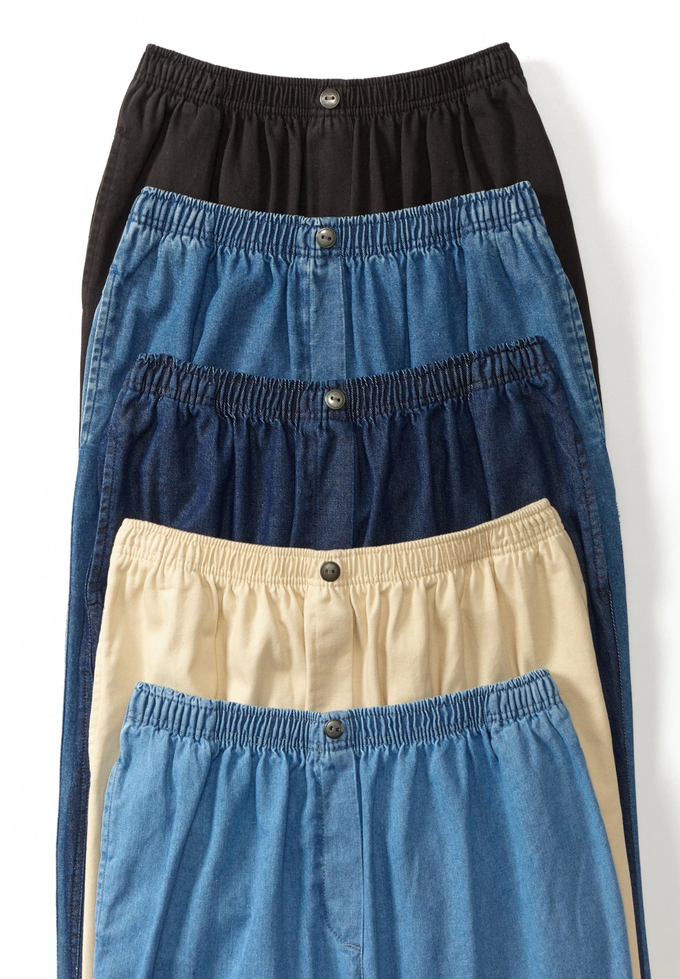 Woman Within Plus 7-Day Straight-Leg Elastic-Waist Cotton Denim Pant