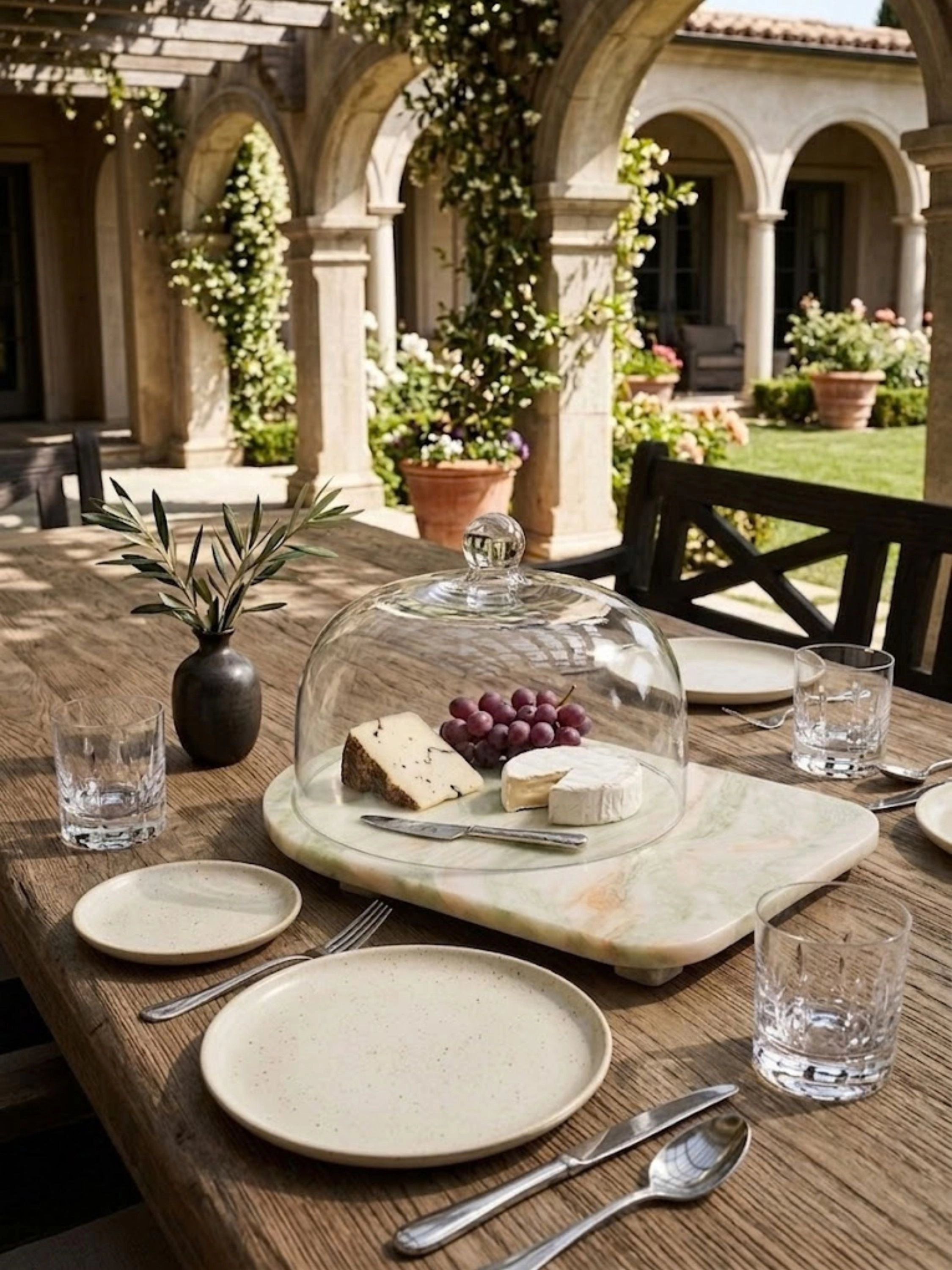 GAURI KOHLI Moonlight Serving Board with Cloche